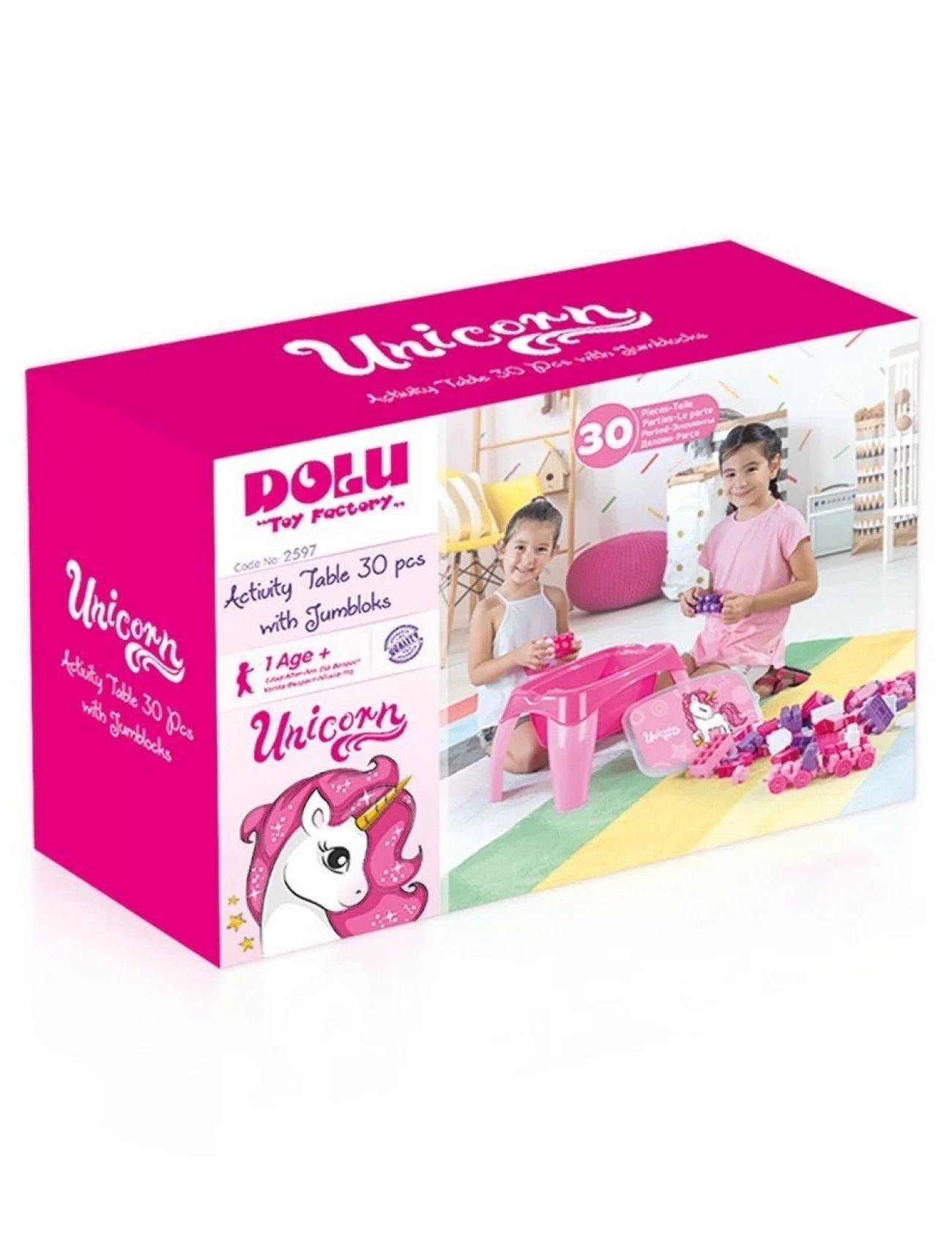 2598 UNICORN AKTIVITE OYUN MASASI 30PCS MEGA BLOK