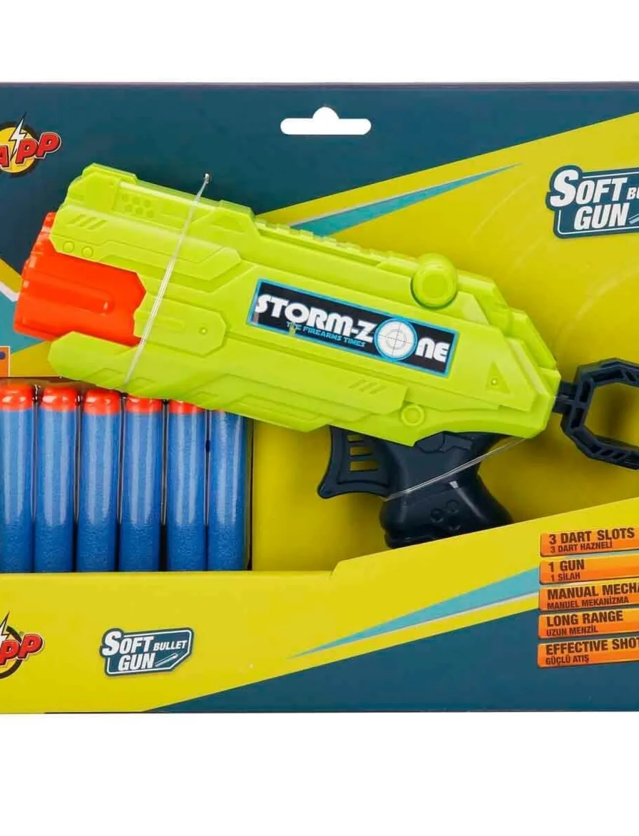 2712 Zapp 6 Mermili Sünger Dart Atan Silah -Sunman