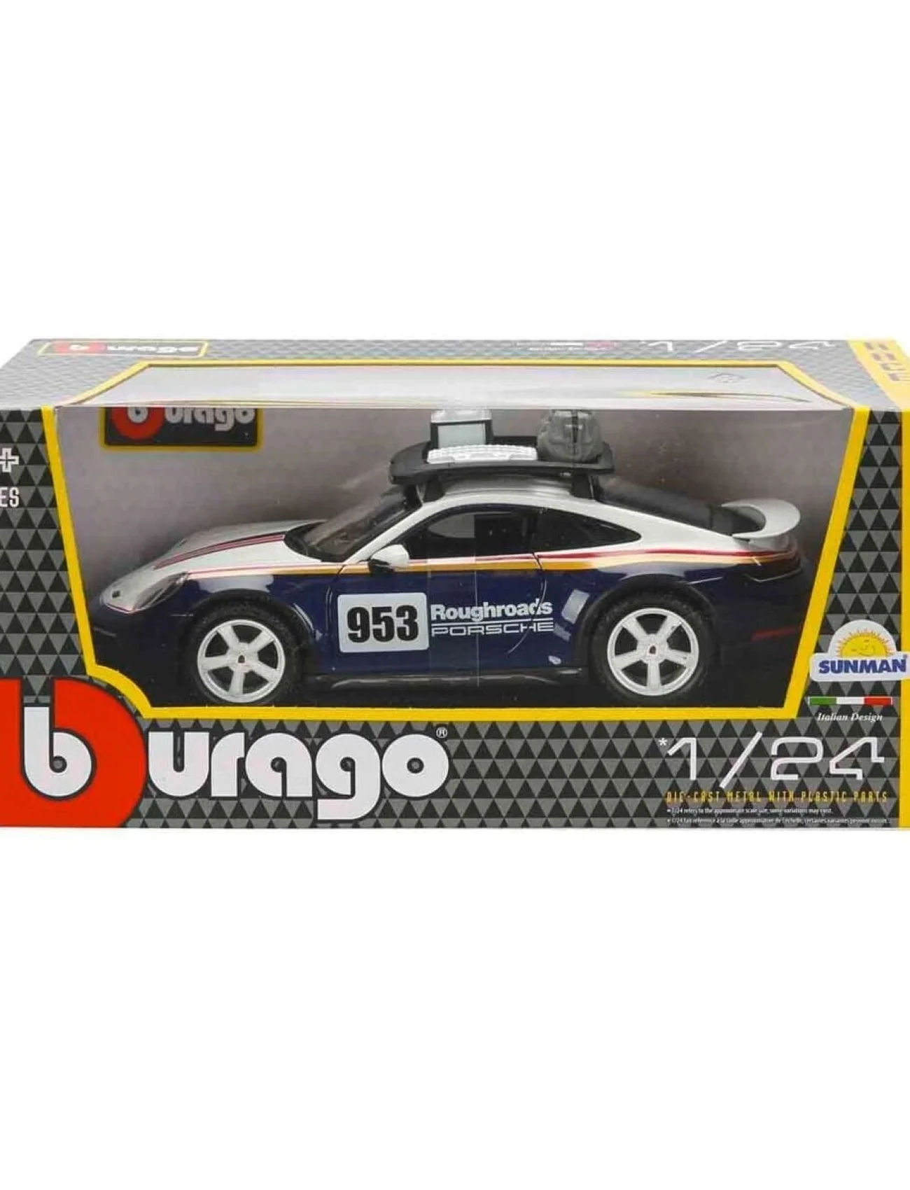 28029 Burago 1:24 Porsche 911 Dakar Model Araba -Sunman