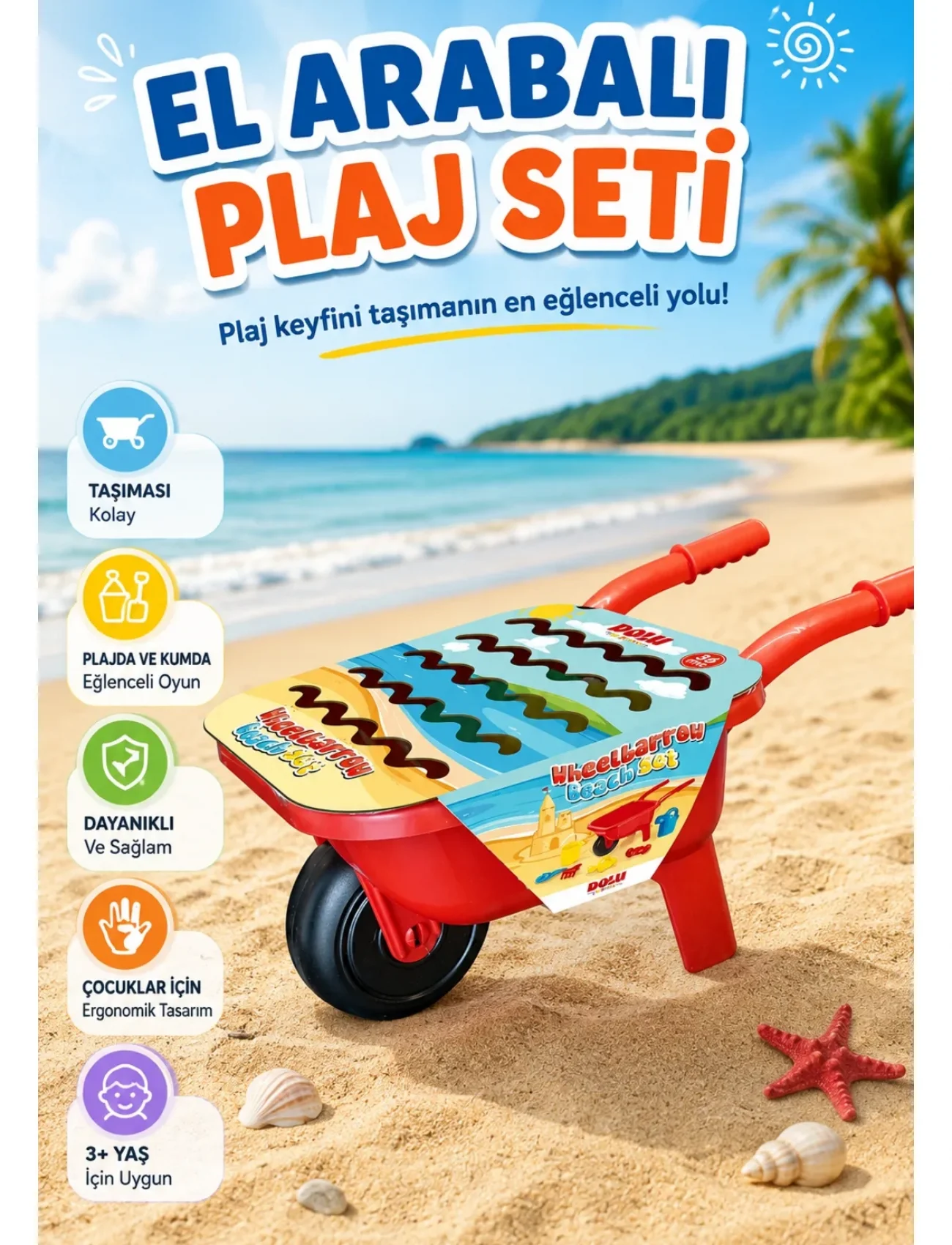 3033 El Arabalı Plaj Seti -Dolu