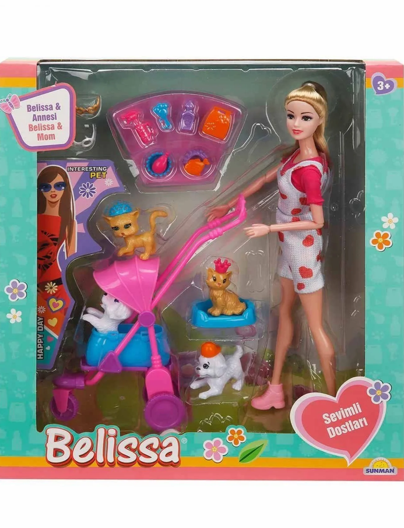 3045 Belissanın Annesi ve Sevimli Dostlar 30 cm -Sunman