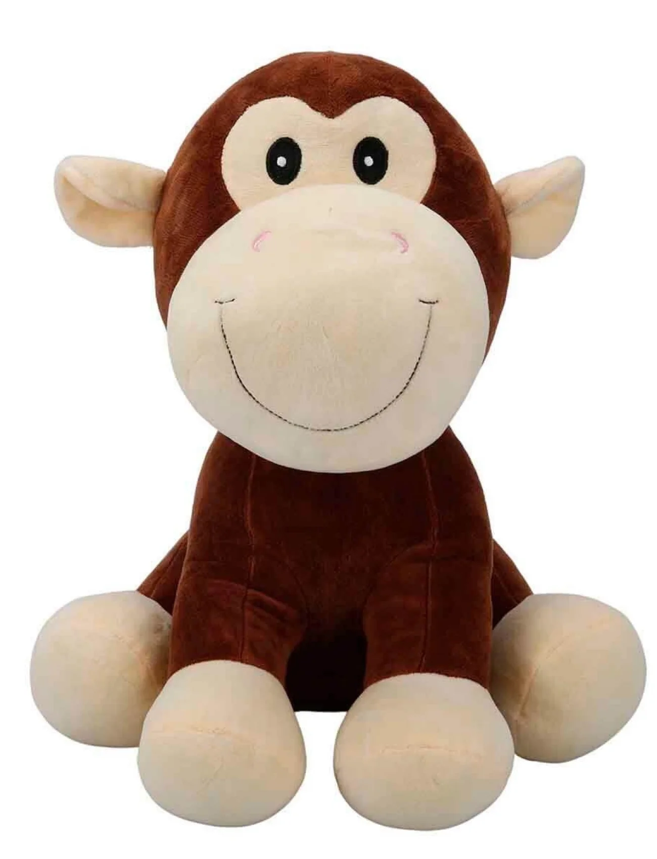 3182 Oturan Peluş Hayvanlar 35 cm Hipopotam-İnek-Fil-Maymun