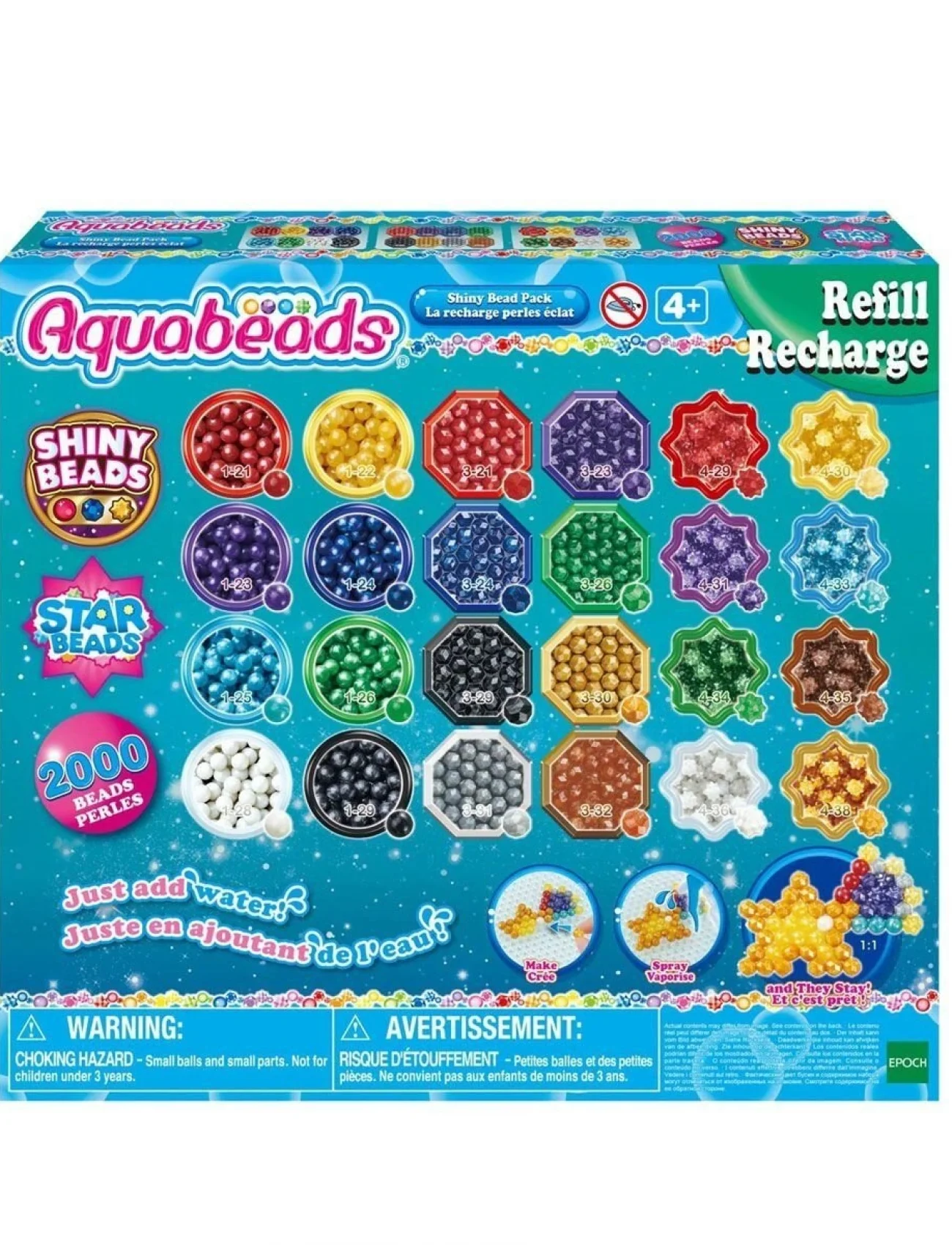 31995 AquaBeads Parlak Boncuk Paketi (yedek paket) 2000 parça +4 yaş