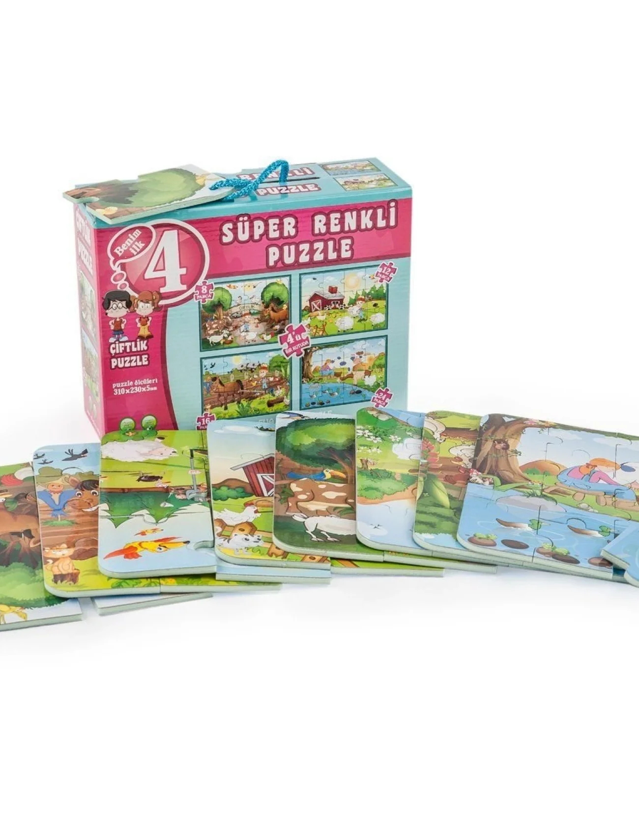 3222 ÇİFTLİK SÜPER RENKLİ PUZZLE 4LÜ