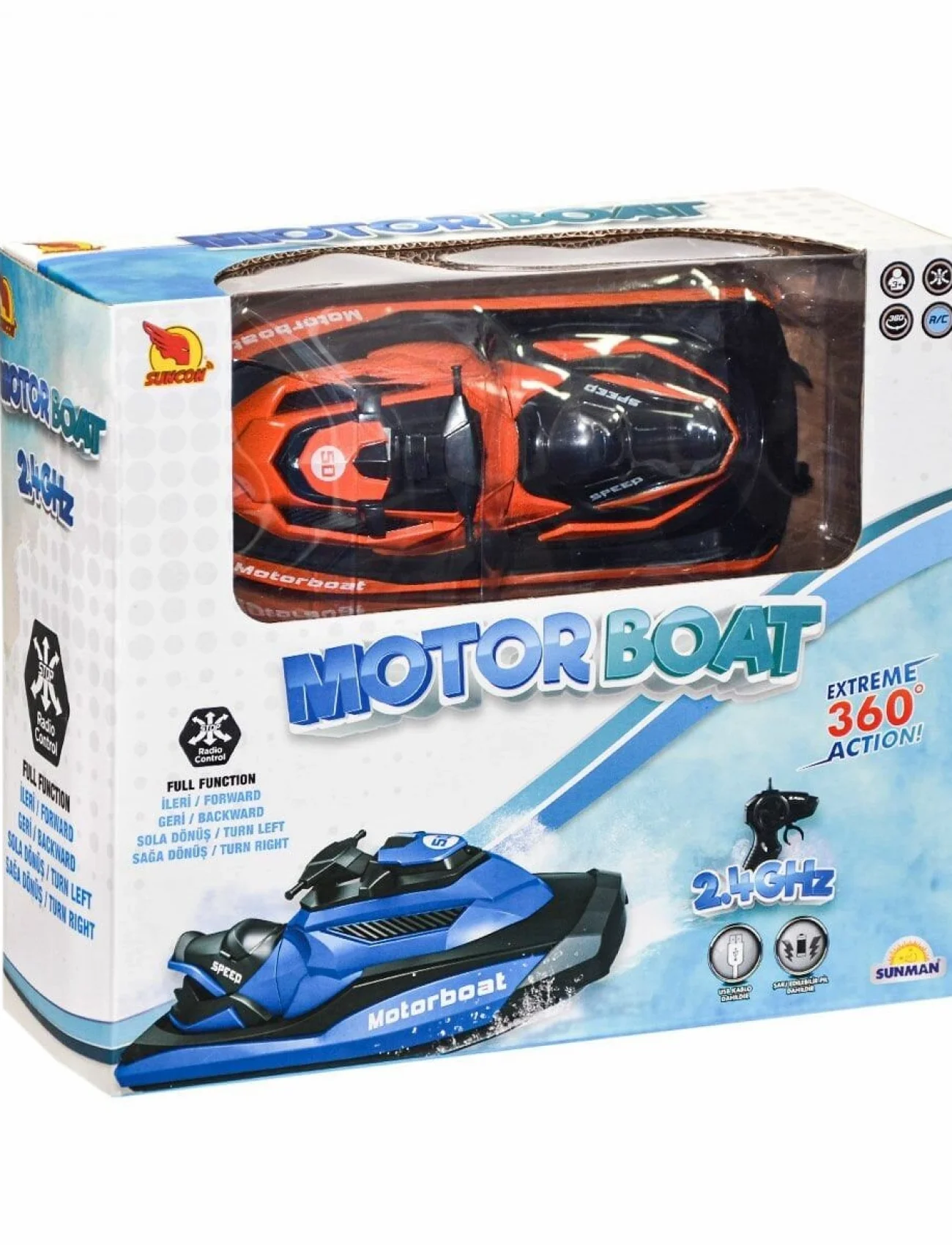 3328 Kumandalı Işıklı Motorboat 2.4GHz -Sunman