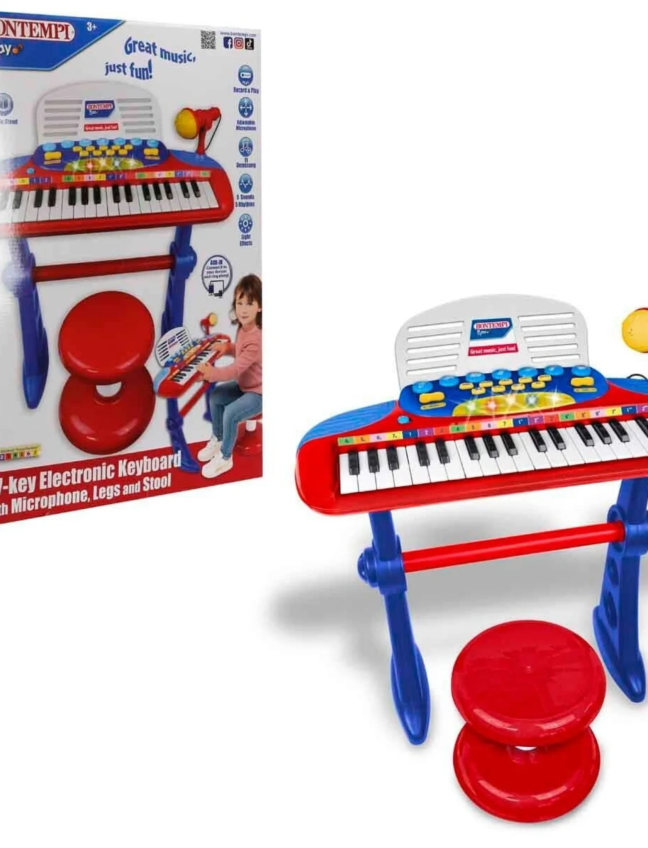 33740 SUN-BNT-MÜZİK SET 37TUŞ AYAKLI ORG MİKROFON TABURE IŞIKLI