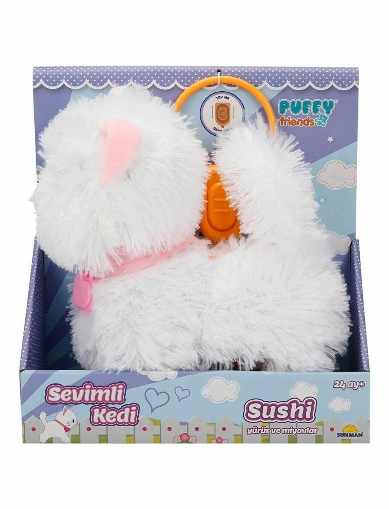 3377 Sevimli Kedi Sushi Sesli ve Hareketli -Sunman