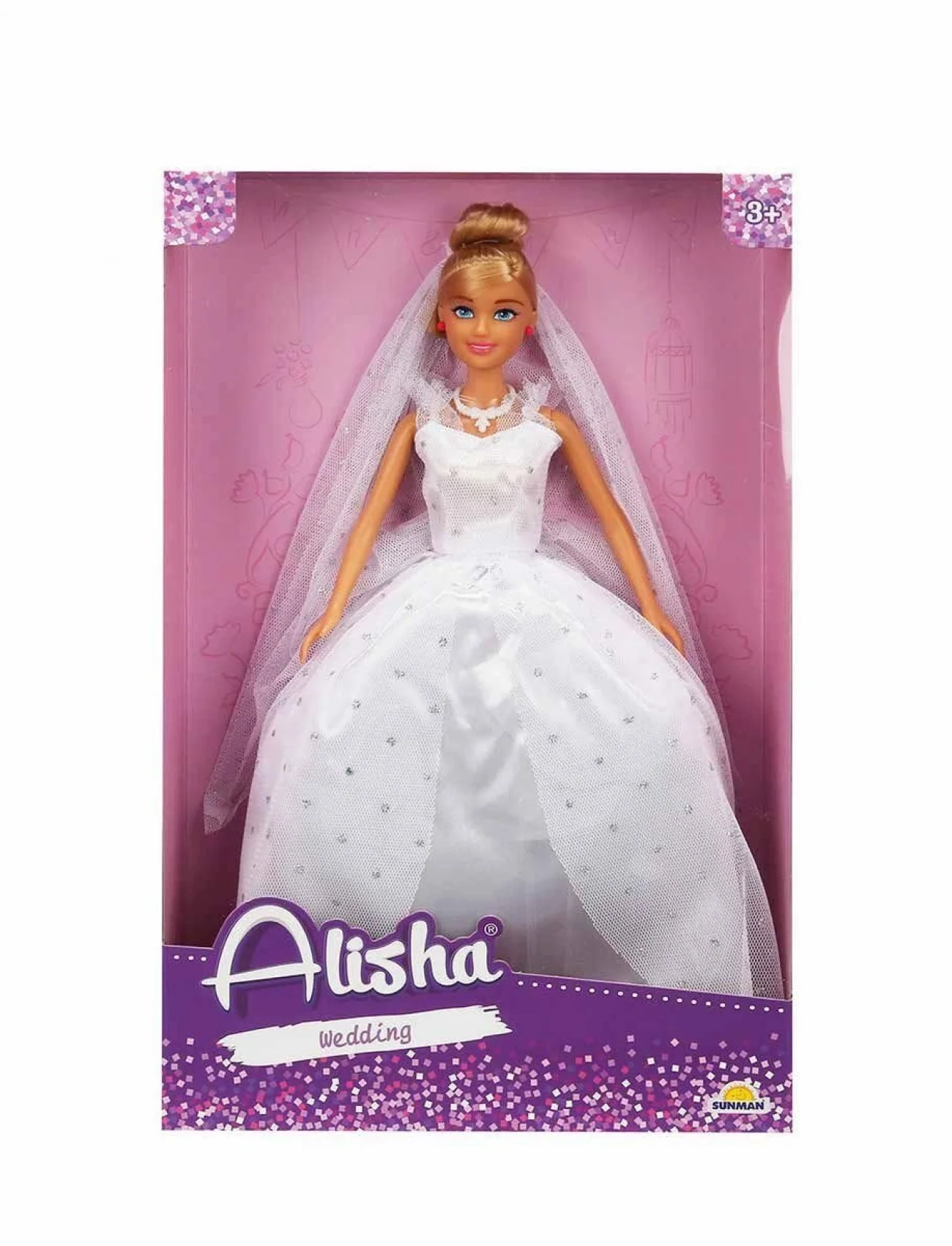 3381 SUN-RST-SIS-Gelinlikli Manken Bebek Alisha 29 cm - Sunman