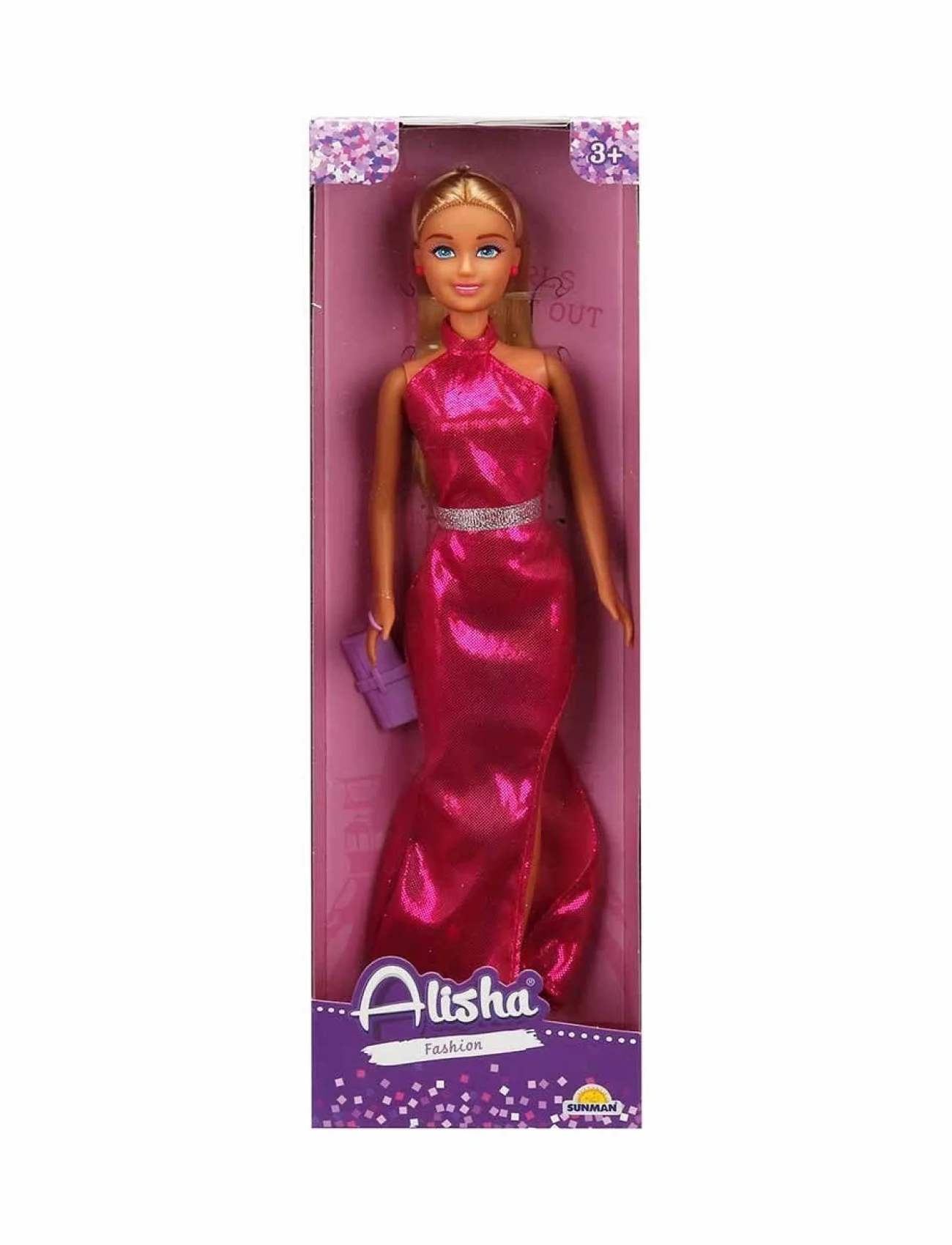 3394 SUN-RST-SIS-Minik Alisha Gece Elbiseli Bebek Set 2Asortili - Sunman