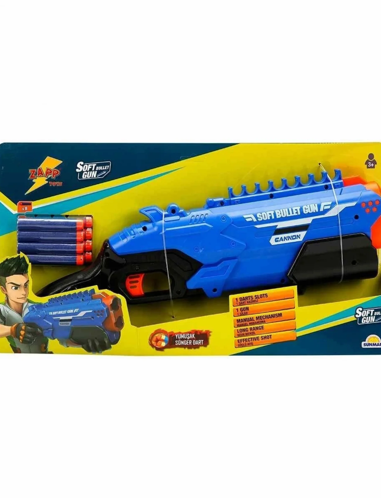 3407 Zapp Toys Sünger Dart Atan Silah 40 cm
