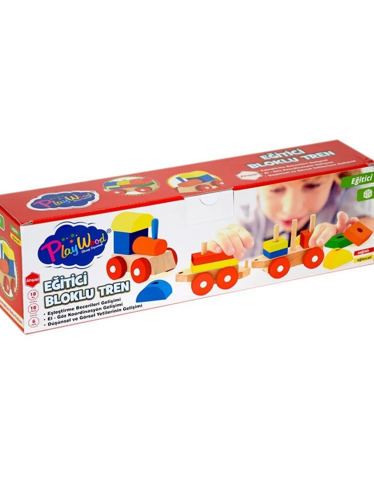 351-ONY KUTUDA  AHŞAP EĞİTİCİ BLOKLU TREN