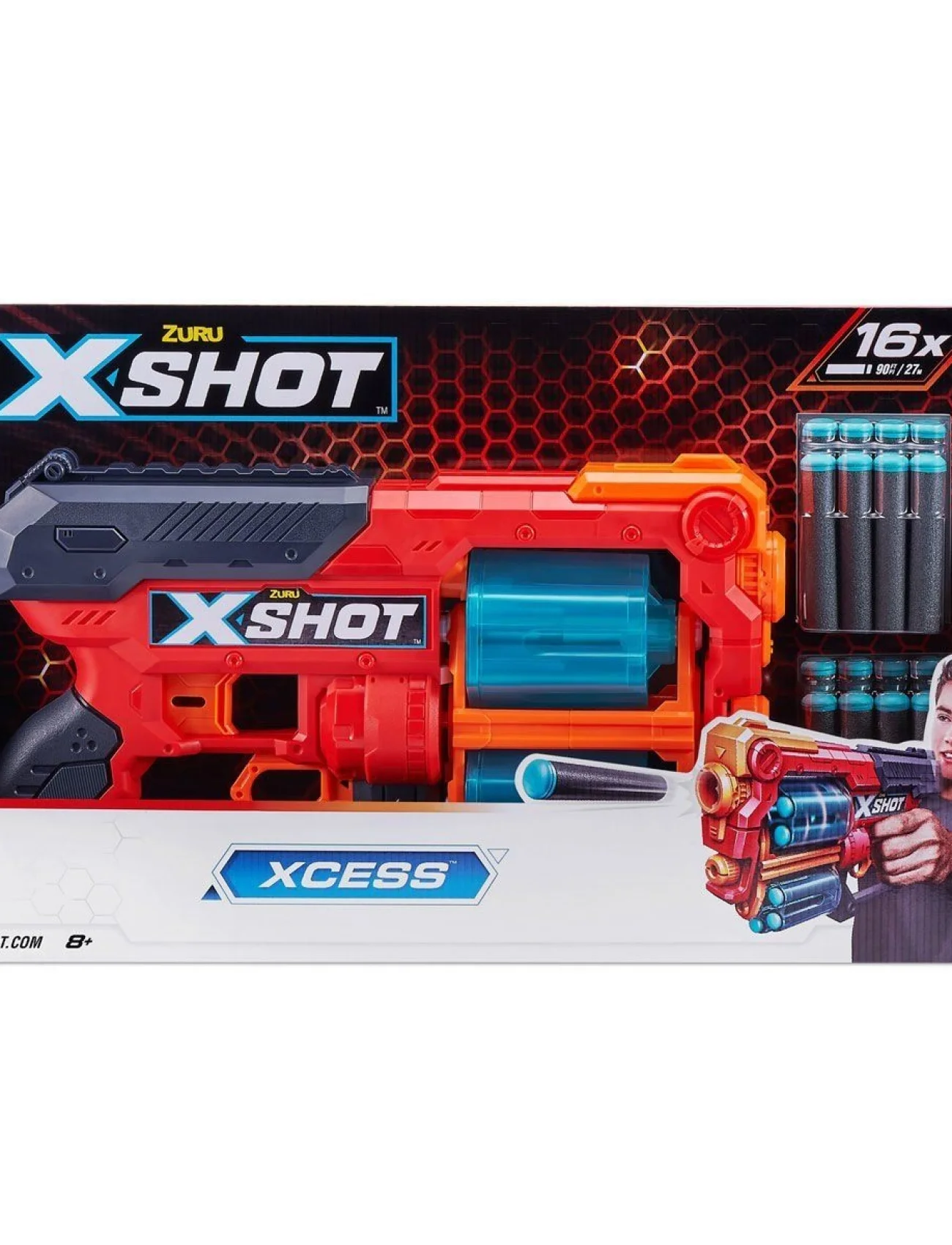 36737 Zuru X Shot Sünger Atan Excel-Xcess 16 Mermili Silah