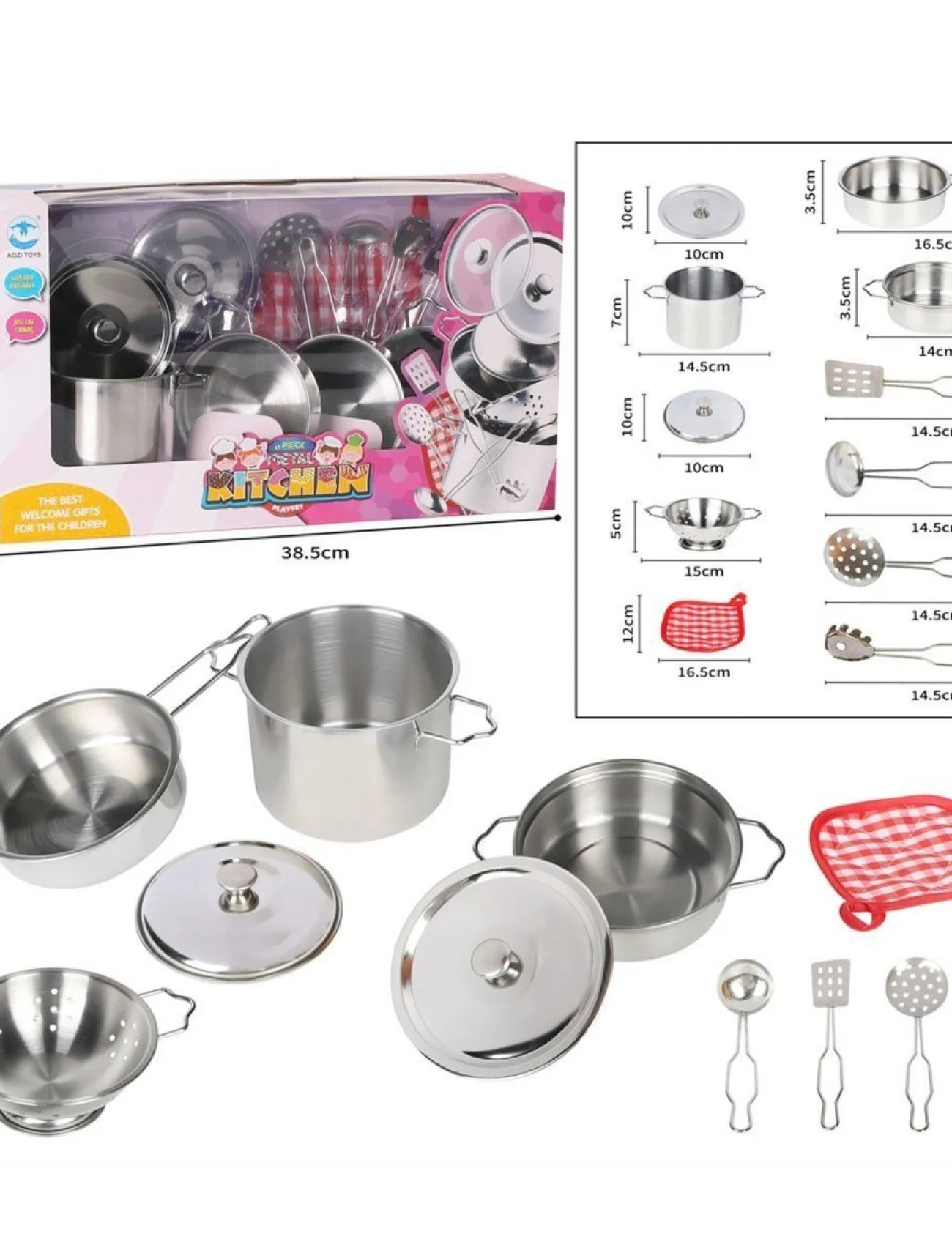 3815-6 Çelik Tencere Tava Seti 11 Parça -Vardem Oyuncak