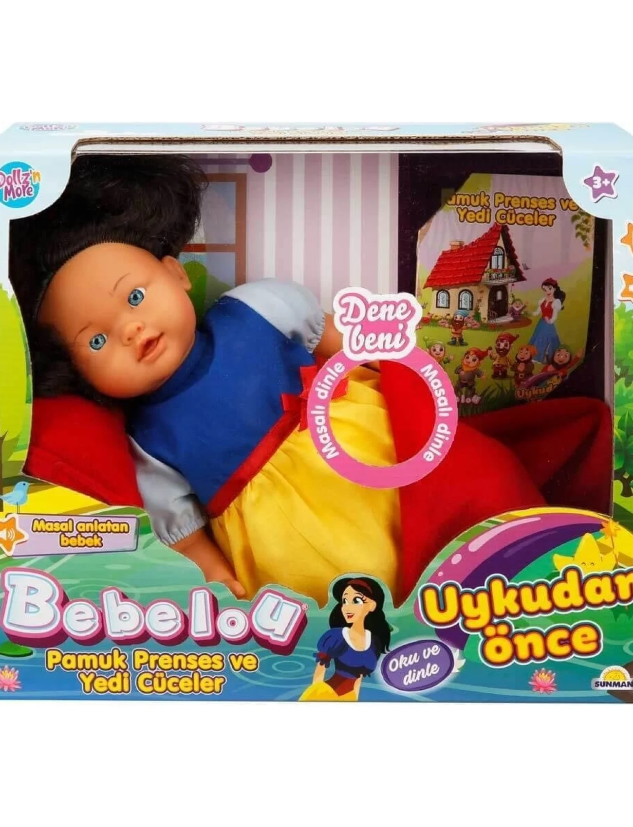 40022 Bebelou Uykudan Önce Bebeği Masal Anlatan Pamuk Prenses Ve Yedi Cüceler 40 cm