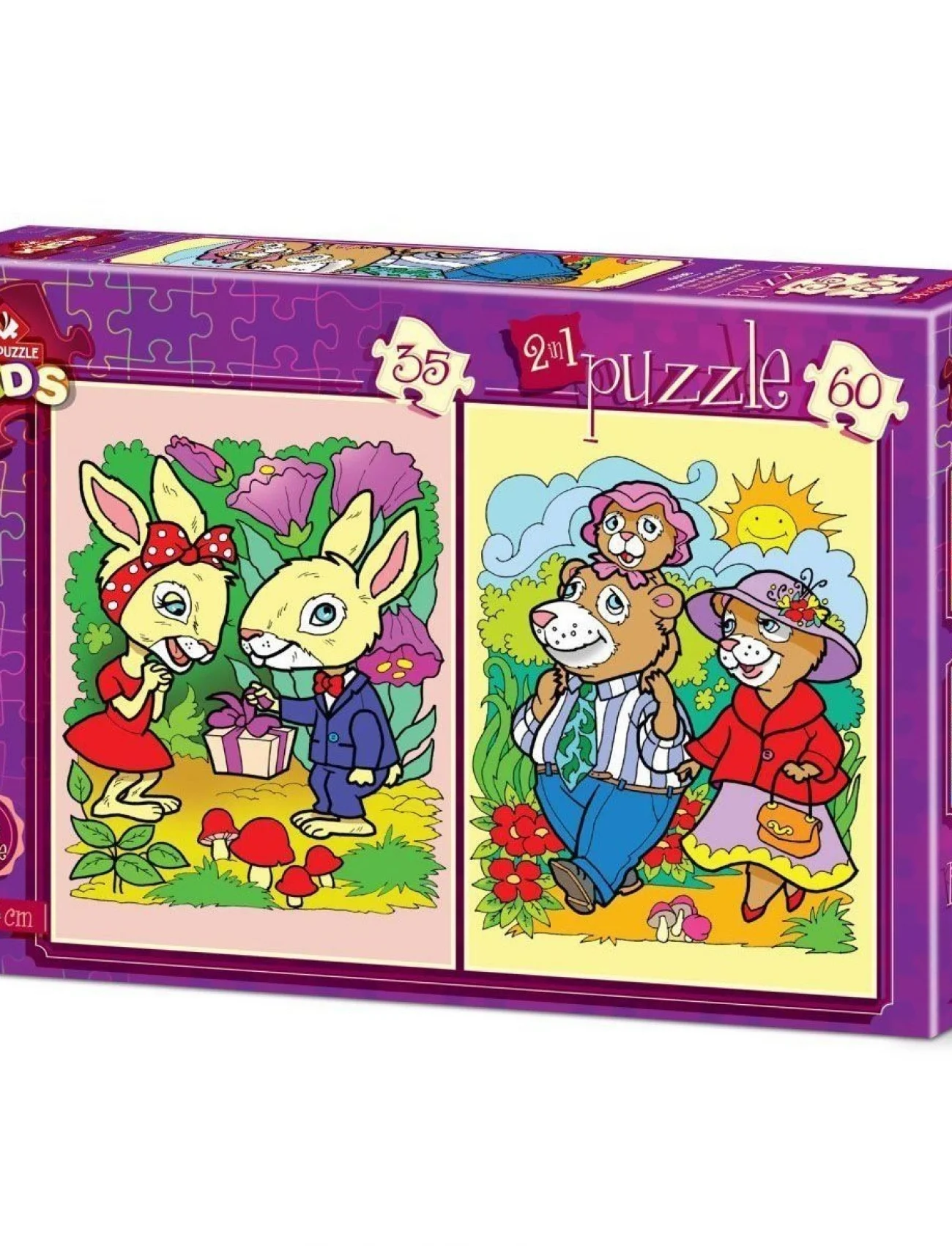 4489 Penguenler 12+24 Parça Çocuk Puzzle -Art Puzzle