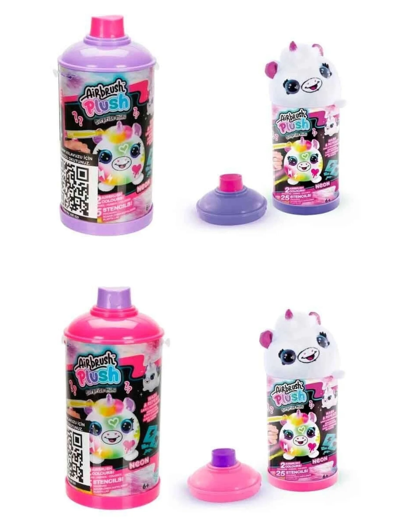 45521 SUN-CNL-HOBİ SET AIRBRUSH PLUSH MYSTERY MINI PLUSH NEON SERIES 2