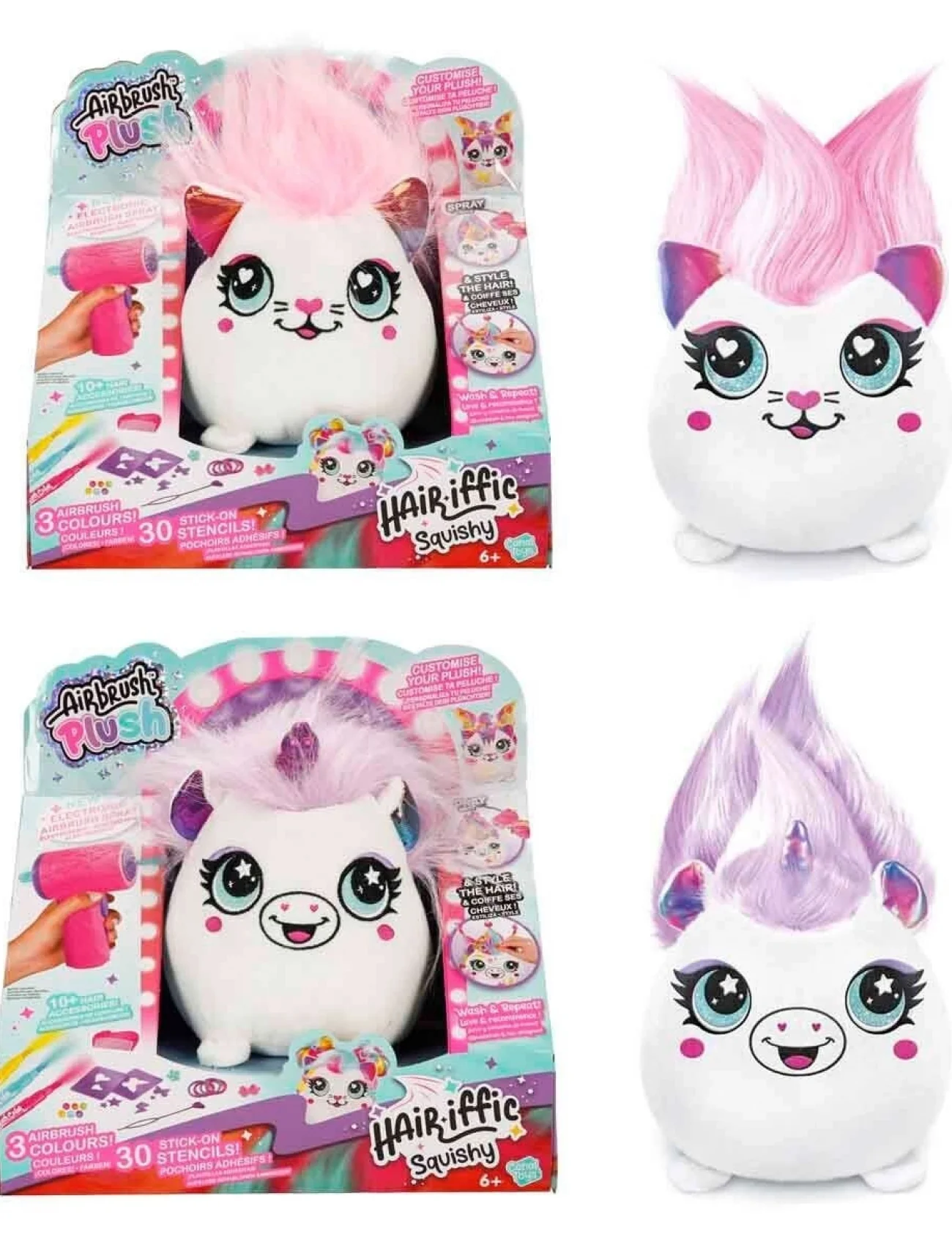 45541 SUN-CNL-HOBİ SET AIRBRUSH PLUSH HAIR IFFIC SQUISHY BO 2A
