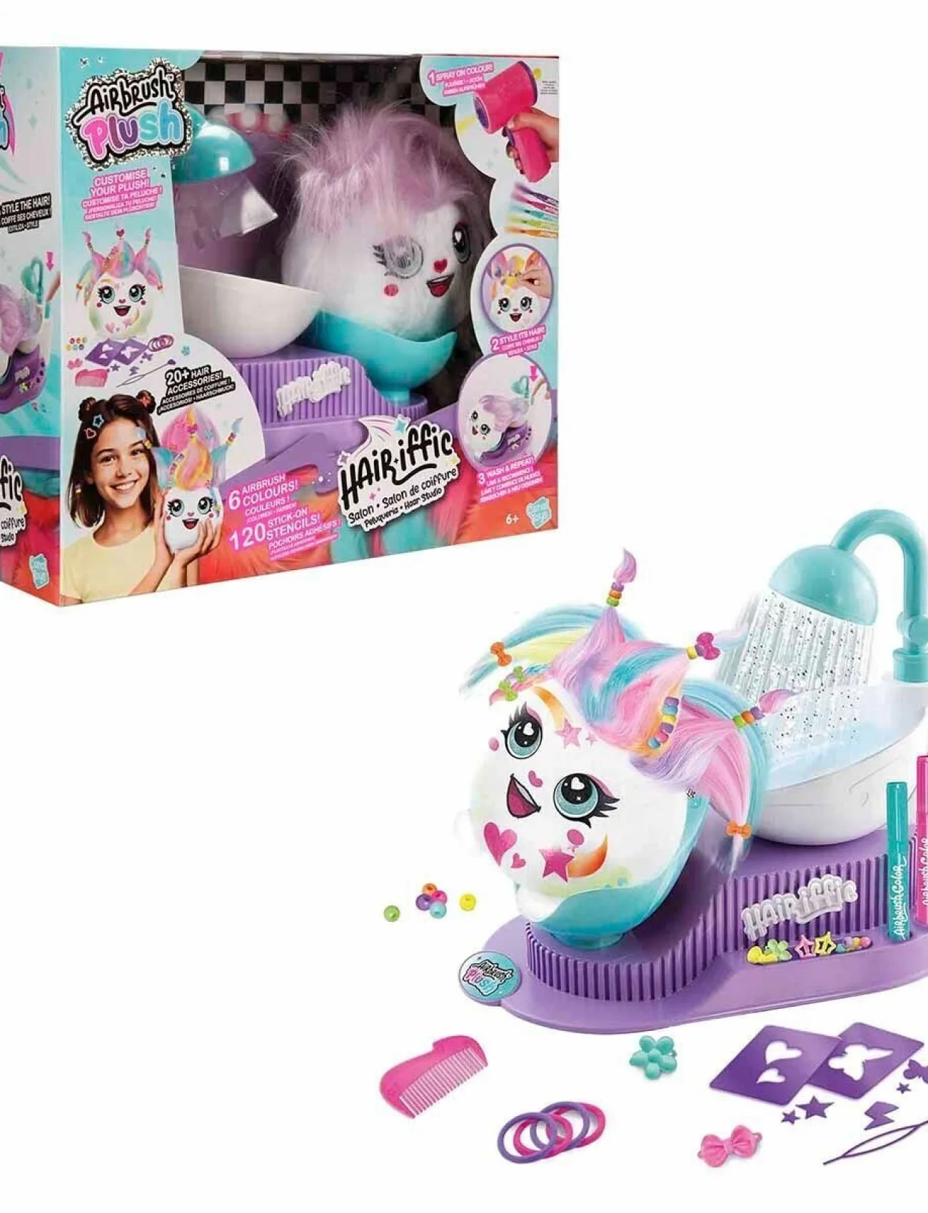 45544 SUN-CNL-HOBİ SET AIRBUSH PELUŞ HAIR IFFIC HAIR STYLE SALON B O