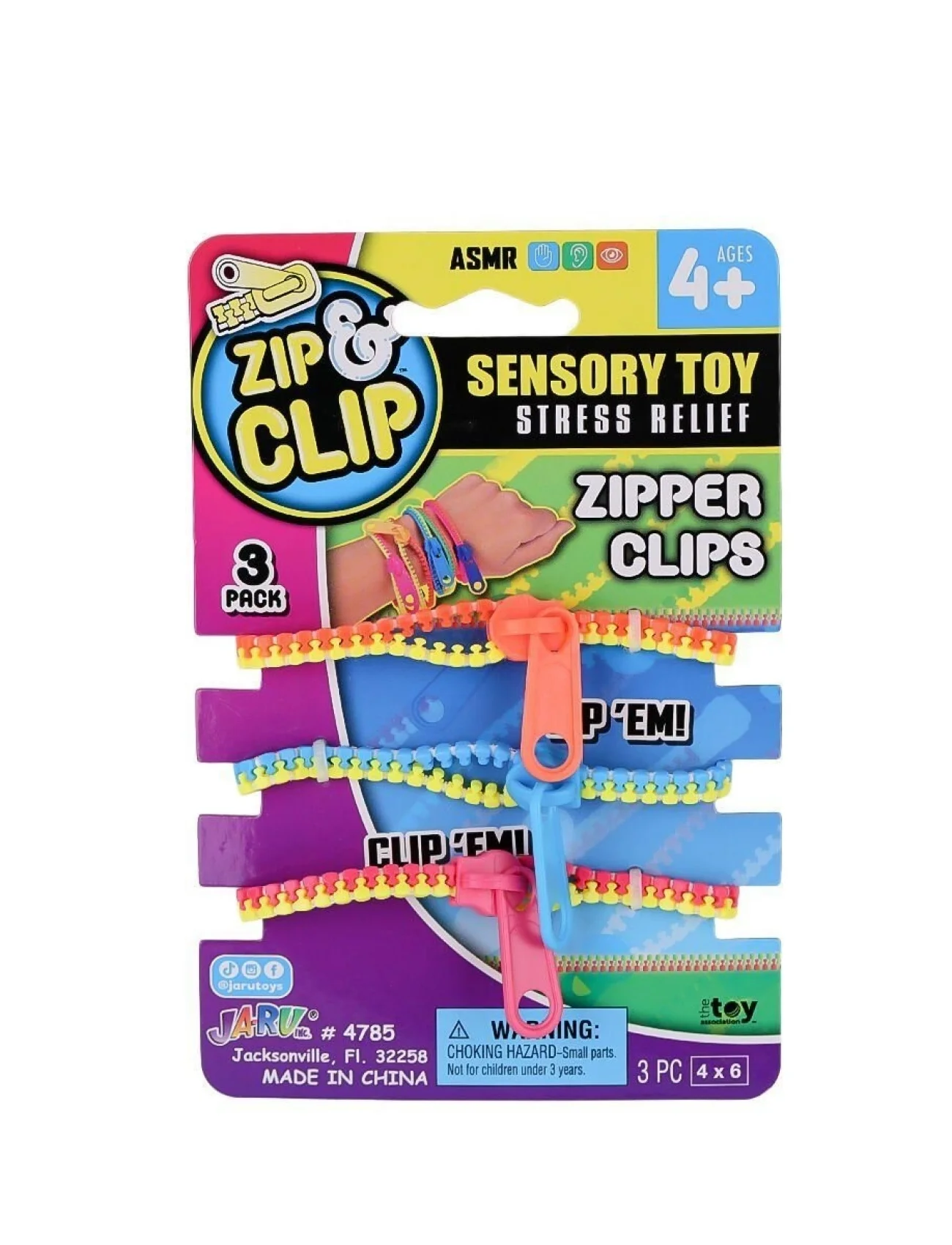 4785 Zıp Clip Zipper Clips 3lü -Sunman