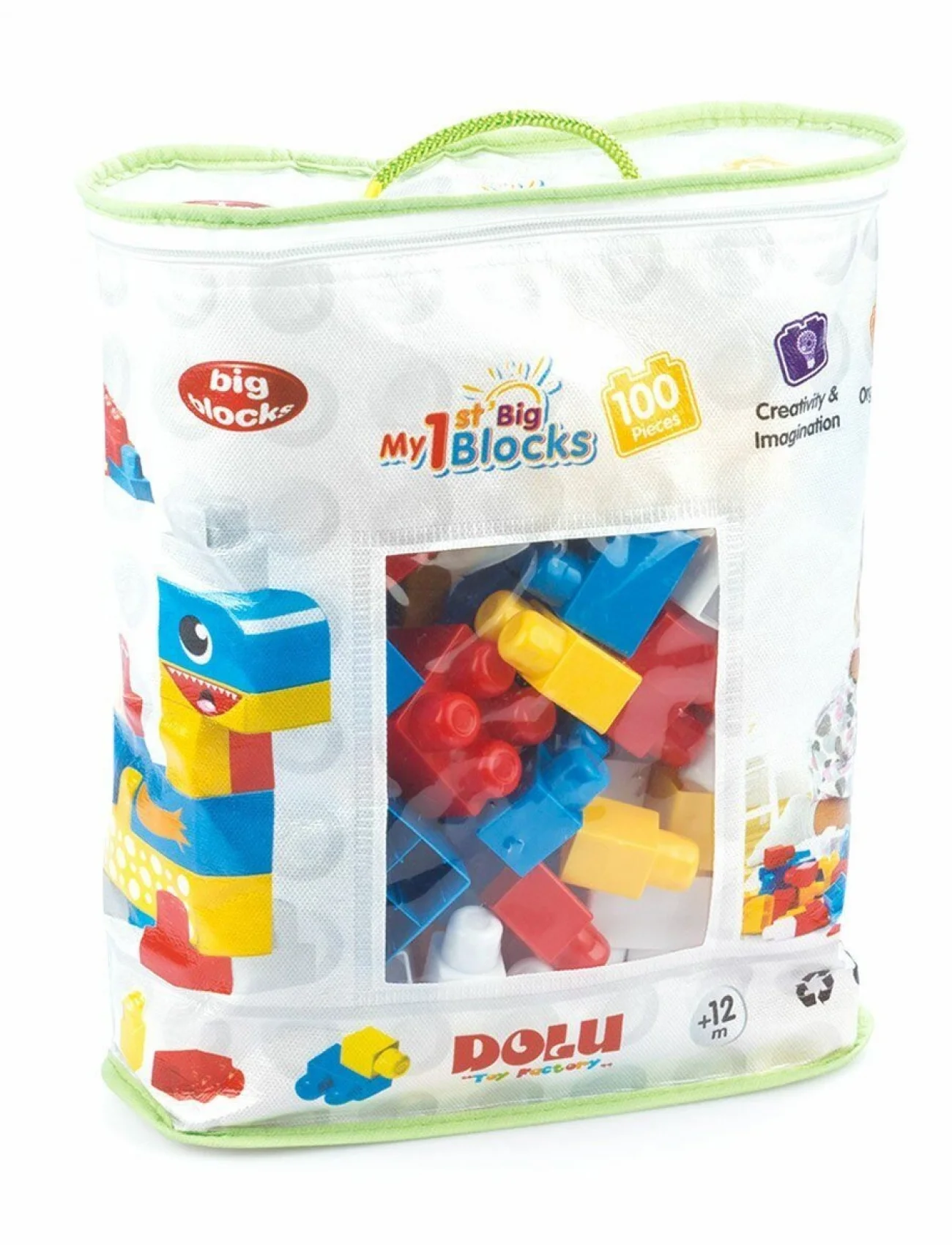 5020 OYUNCAK BASKILI TORBADA BÜYÜK BLOKLAR 100 PARÇA