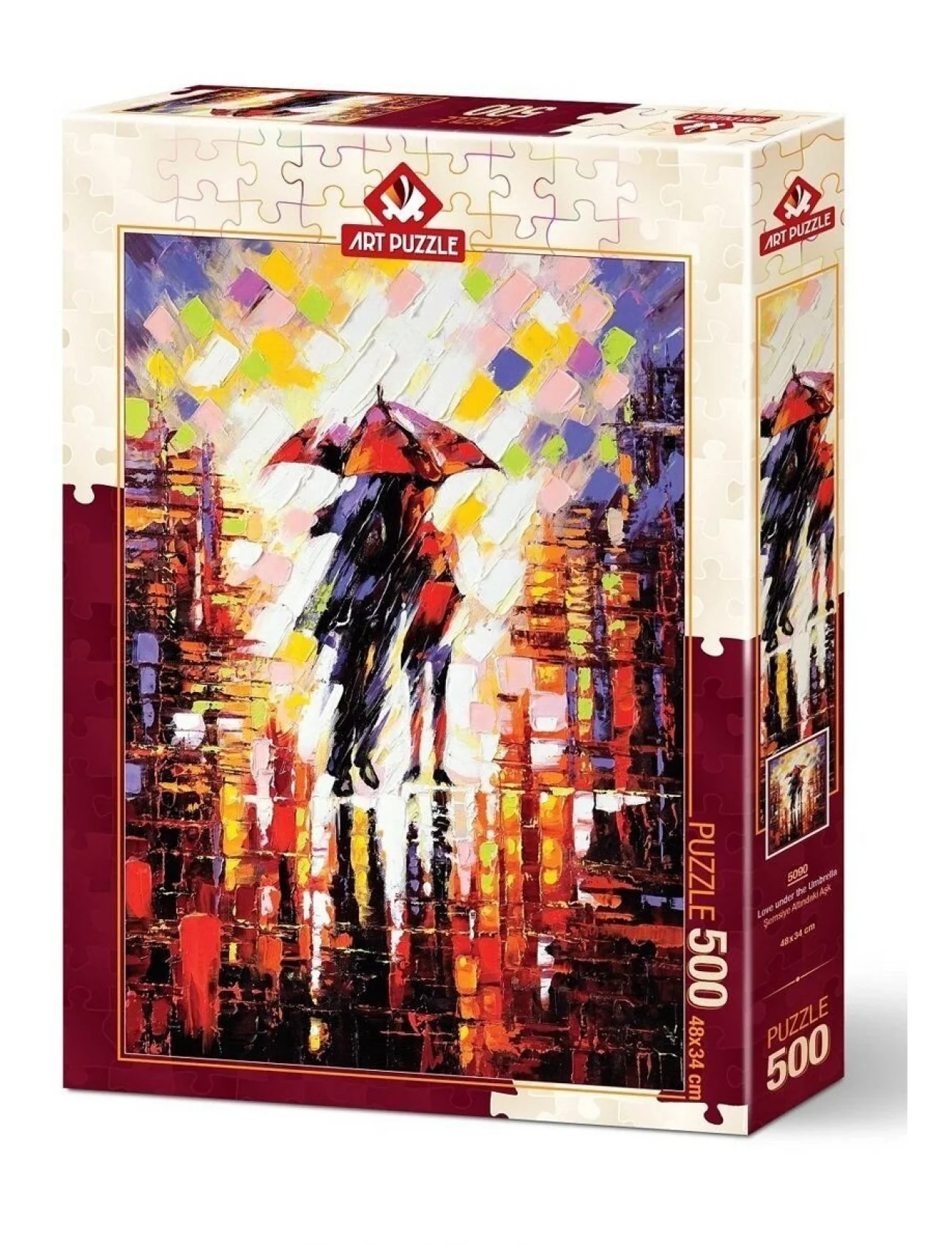 5090/ART Art Puzzle, Şemsiye Altındaki Aşk 500 Parça Puzzle