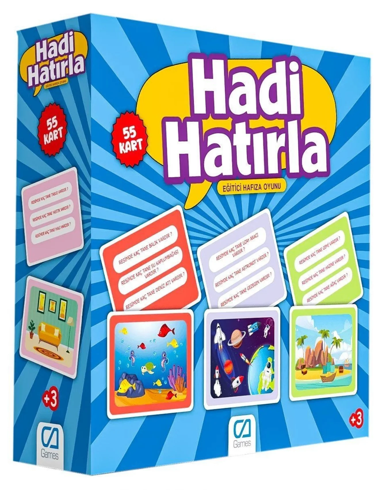 5108 CA Games,  Hadi Hatırla  - Eğitici Hafıza Oyunu / +5 yaş