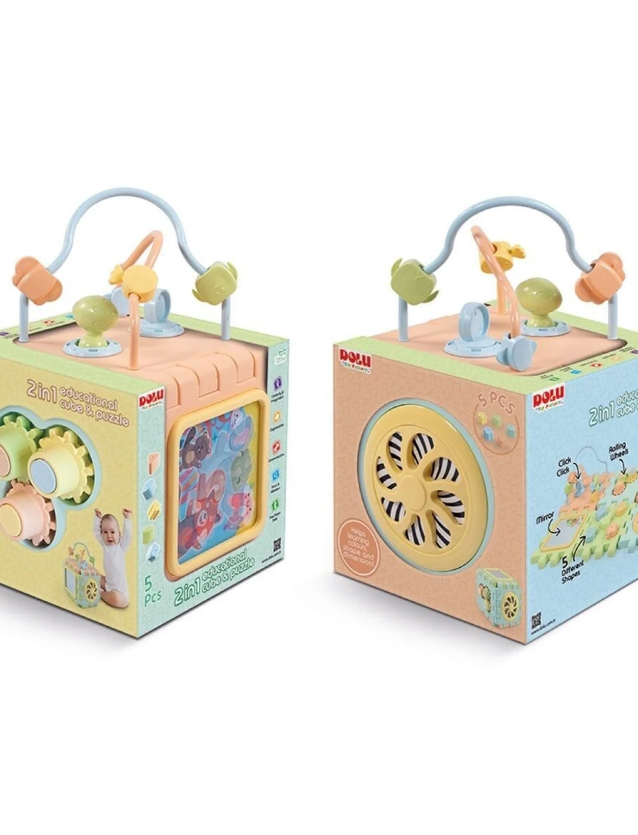 5192 Eğitici Küp ve Puzzle 2IN1 -Dolu Oyuncak