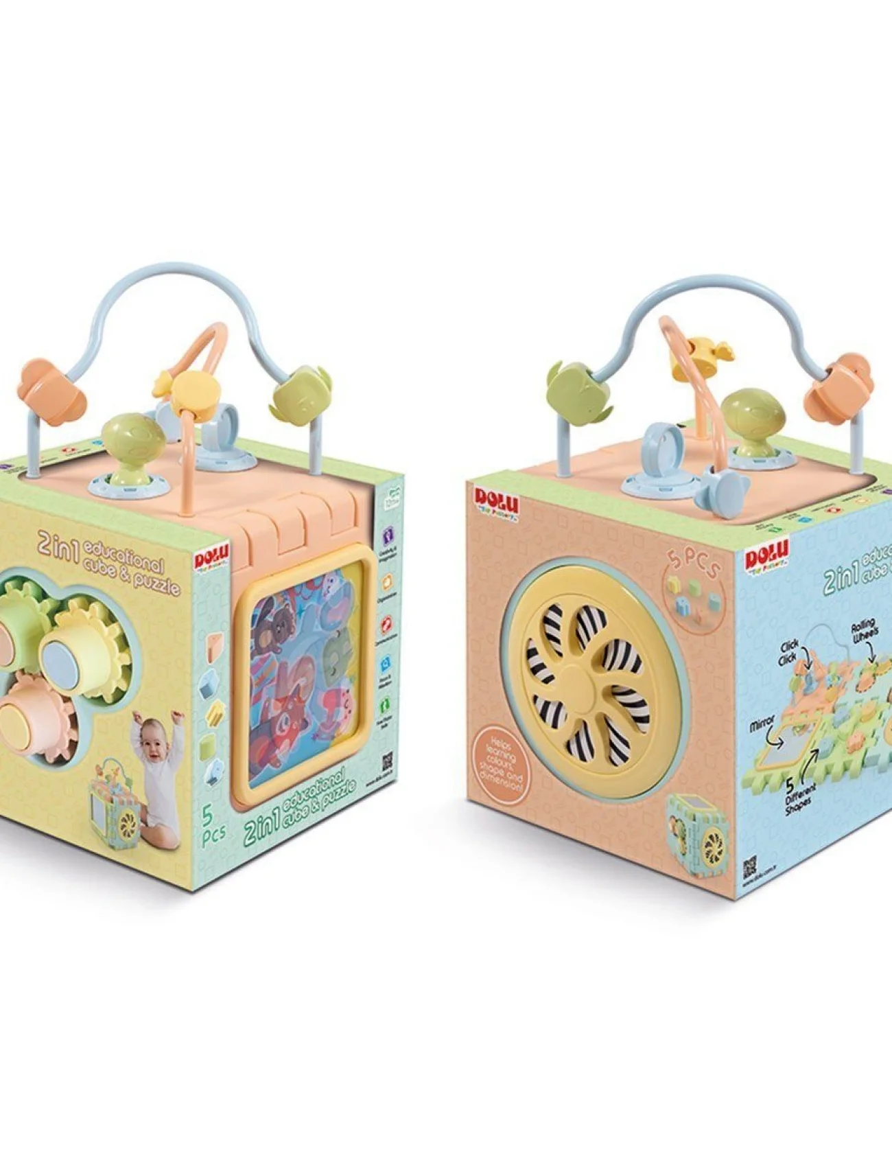 5192 Eğitici Küp ve Puzzle 2IN1 -Dolu Oyuncak