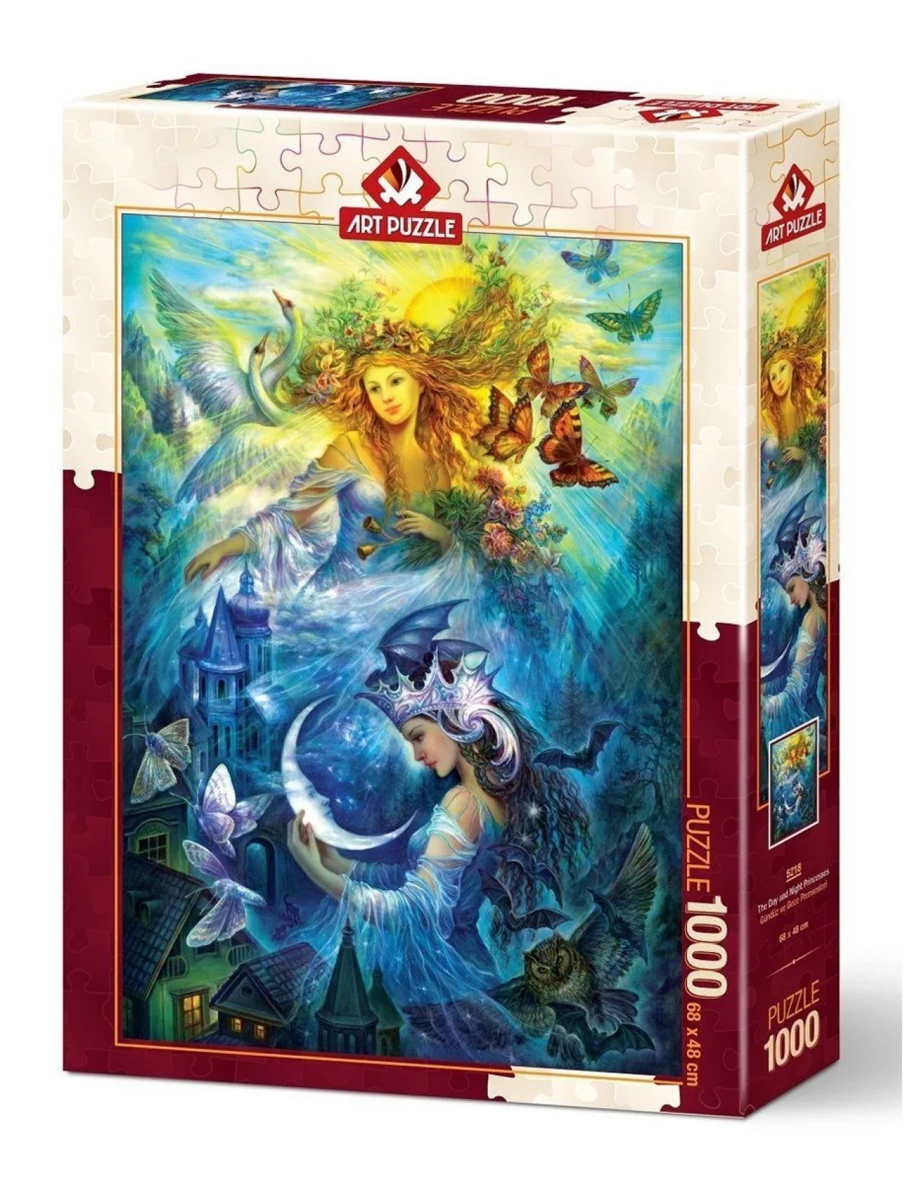 5218 Art Puzzle, Gündüz ve Gece Prensesleri 1000 Parça