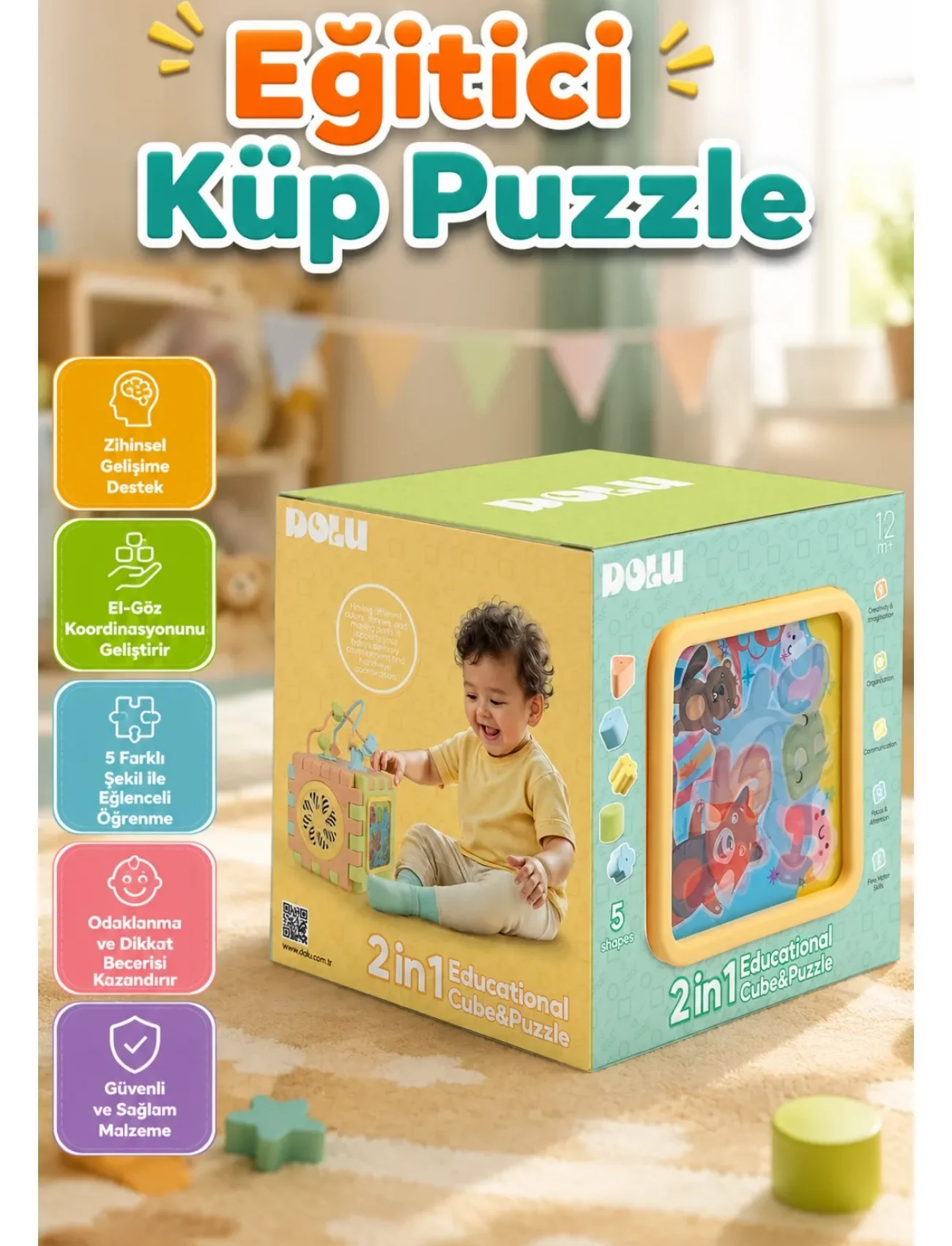 5292 OYUNCAK EDUCATIONAL CUBE PUZZLE