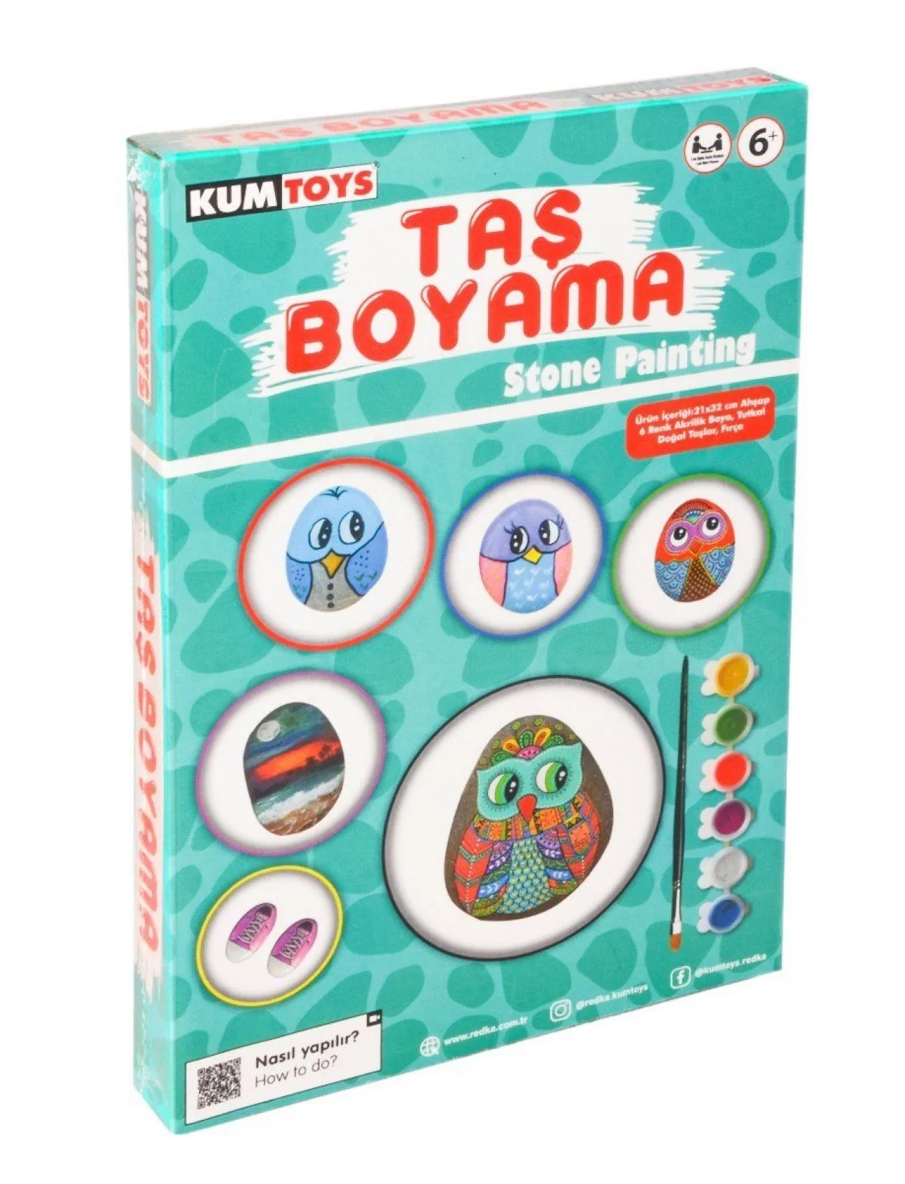 5307 Kumtoys Taş Boyama - Stone Painting / +6 yaş