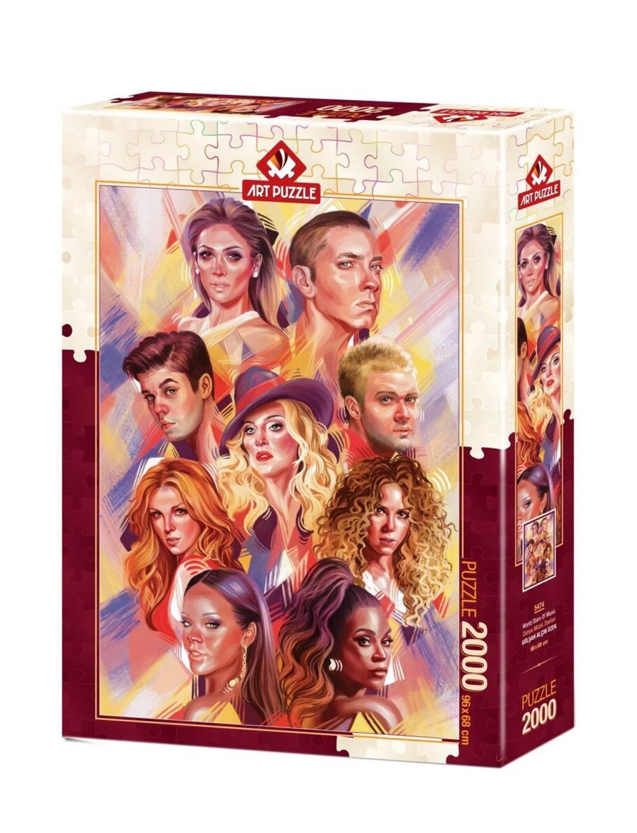 5474 Art Puzzle Dünya Müzik Starları 2000 Parça Puzzle