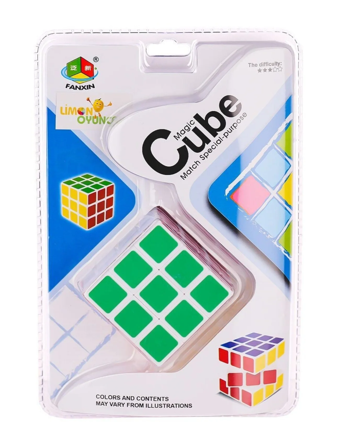 581-5-5D Magic Zeka Küpü 3x3x3 -Limon Oyuncak