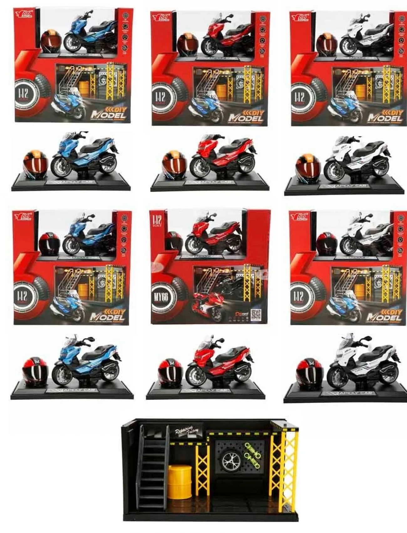 5839 SUN-MYG-MOTOSİKLET 1 12 BMW KASKLI FİGÜR PB.3R SES IŞIK