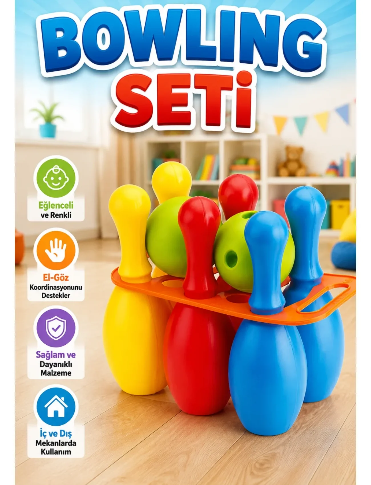6070 Bowling Seti -Dolu Oyuncak