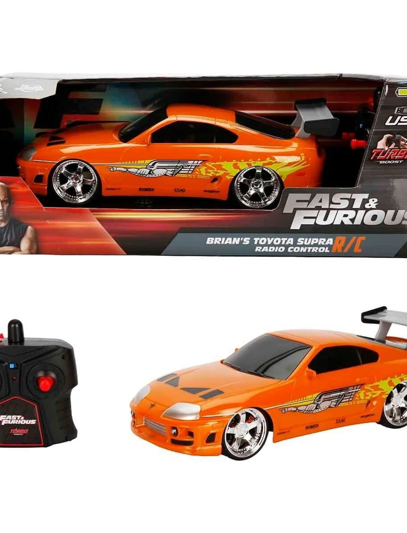 6494 SUN-SIM-JDA-RC ARABA 116 FAST FURIOUS BRIANS TOYOTA SUPRA FF 3 7V USB 2