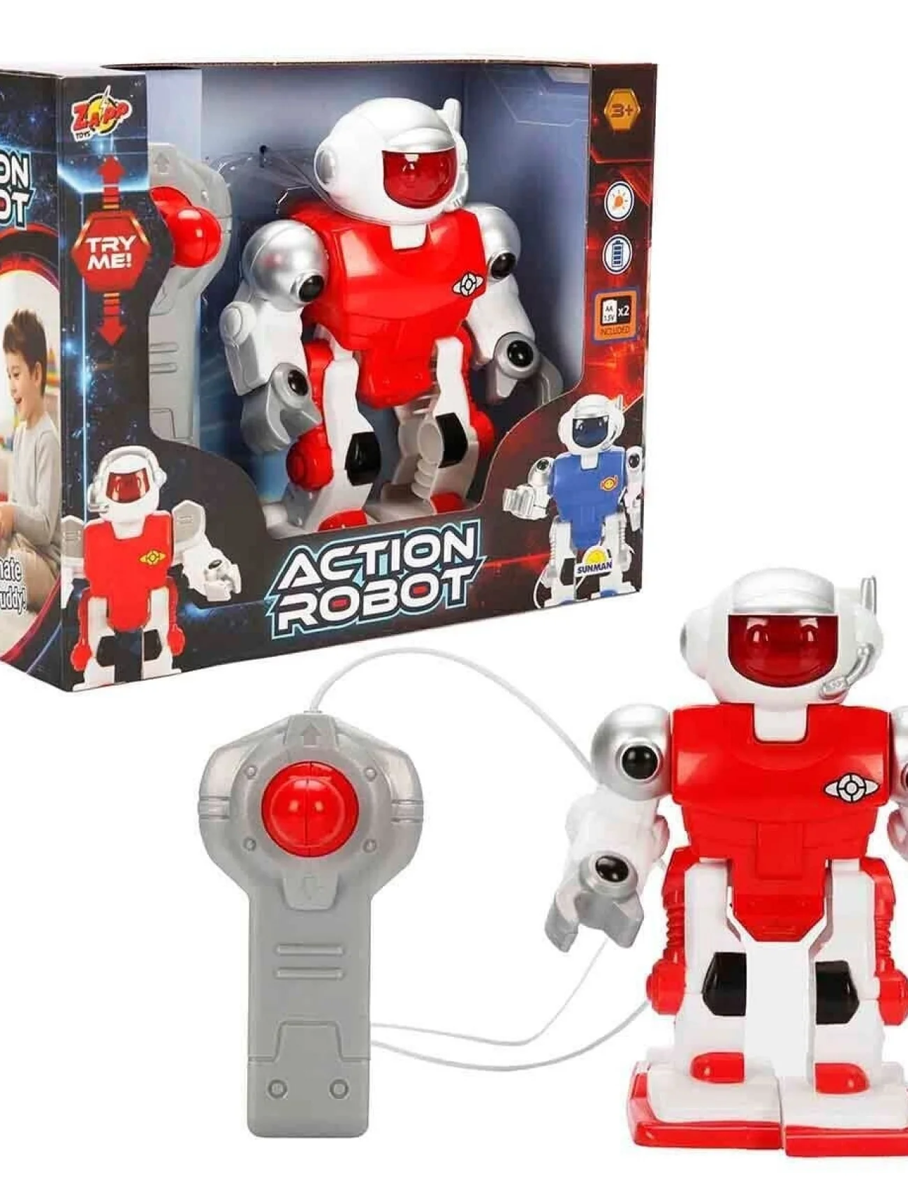 6534 SUN-SABC-ZAP-KK MİNİ ACTION ROBOT IŞIKLI 2A