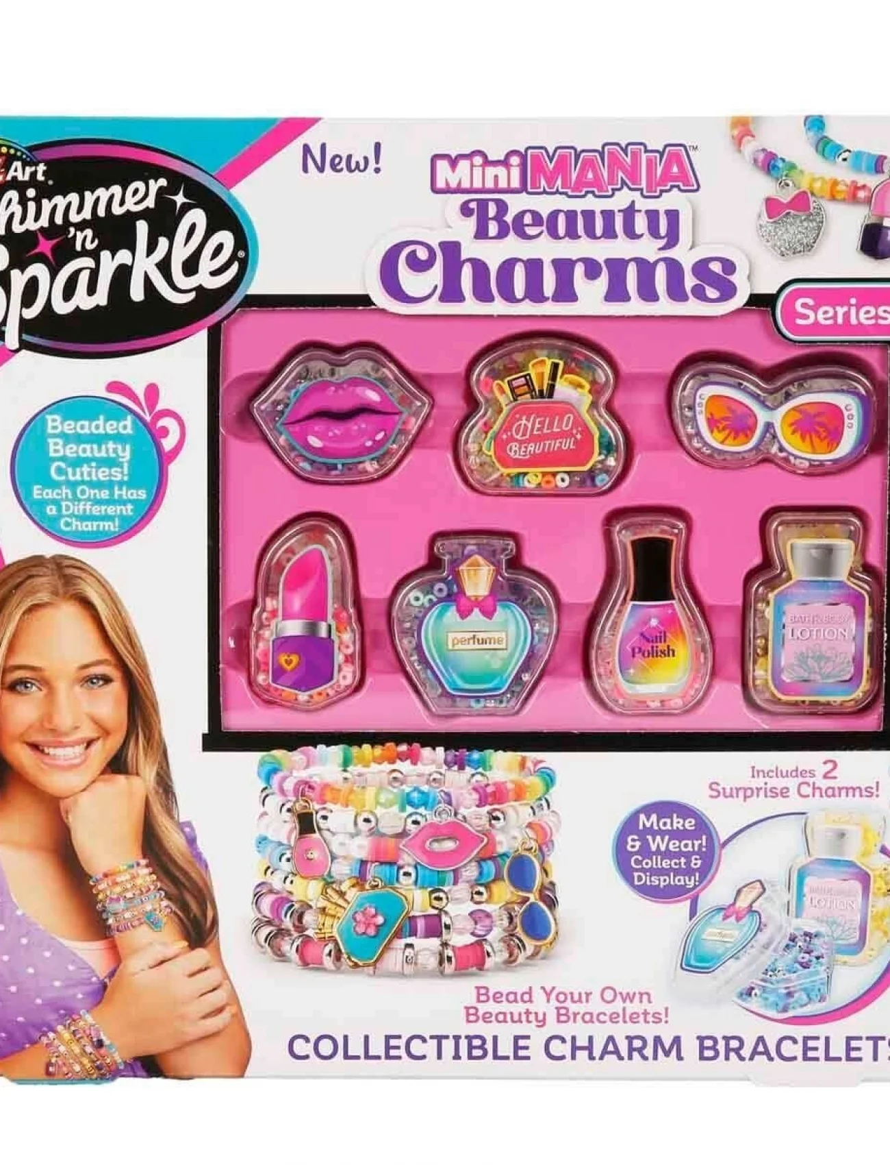 65608 SUN-CZA-HOBİ SET SHIMMER N SPARKLE MINI MANIA BEAUTY CHARMS SERIES 1
