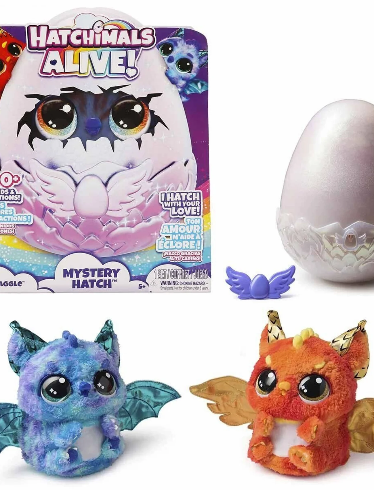 69282 SUN- Sesli ve Işıklı Hatchimals Alive Mystery Hatch Draggle İnteraktif Peluş Sürpriz Yumurta