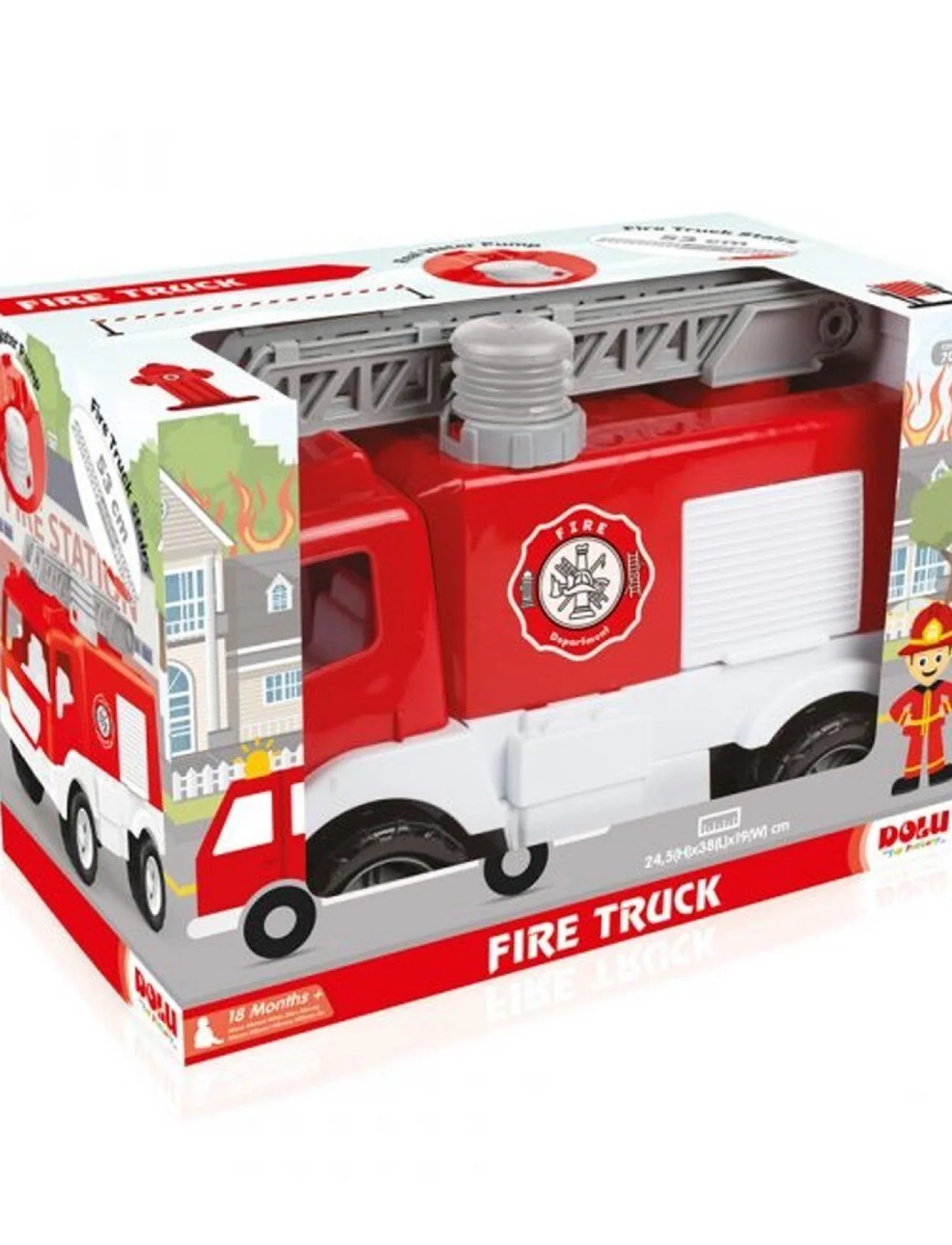 7022 İTFAİYE KAMYONU PENCELİ KUTUDA 38 CM