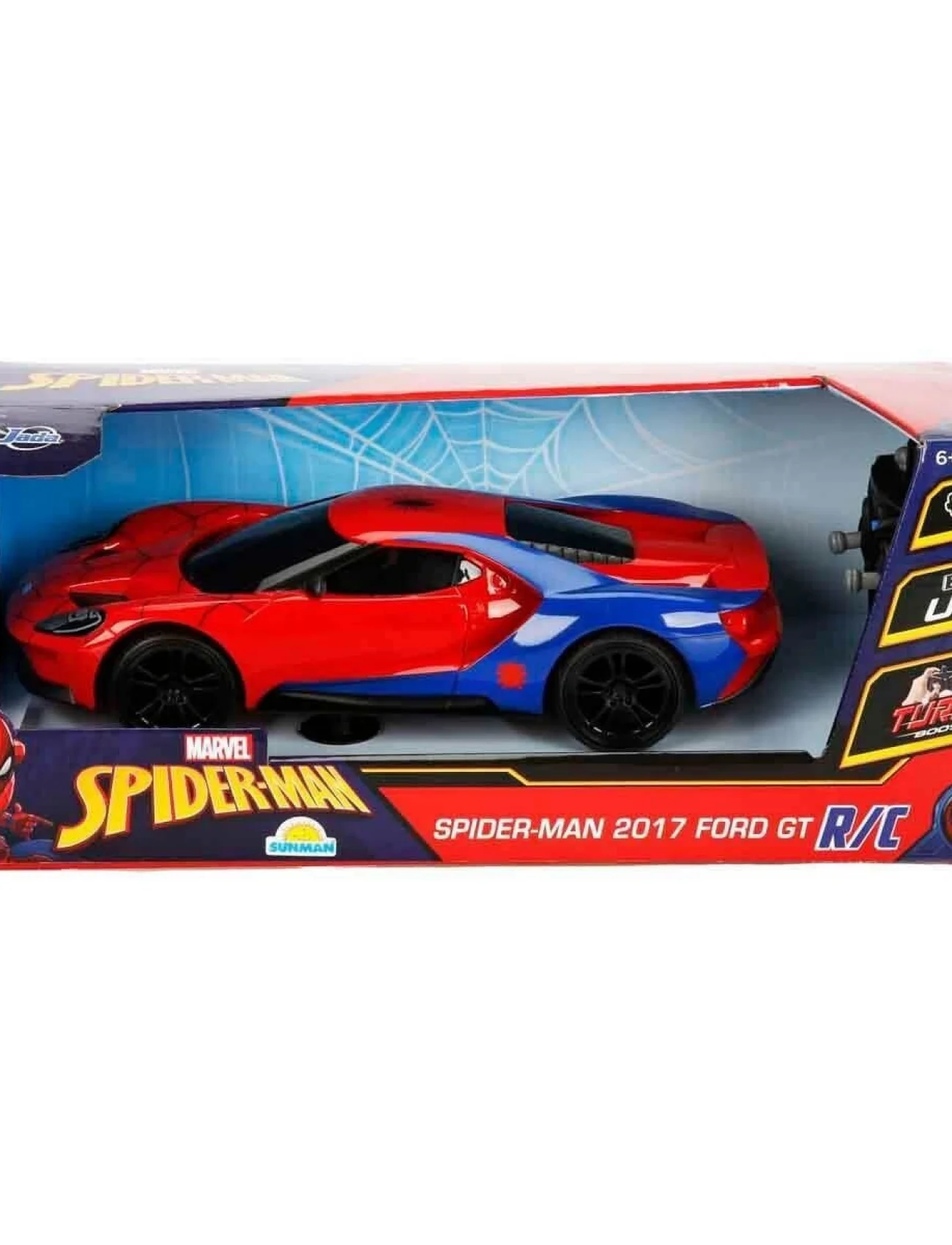 7038 1:16 Marvel Spiderman 2017 Ford GT USB Şarjlı Uzaktan Kumandalı Araba