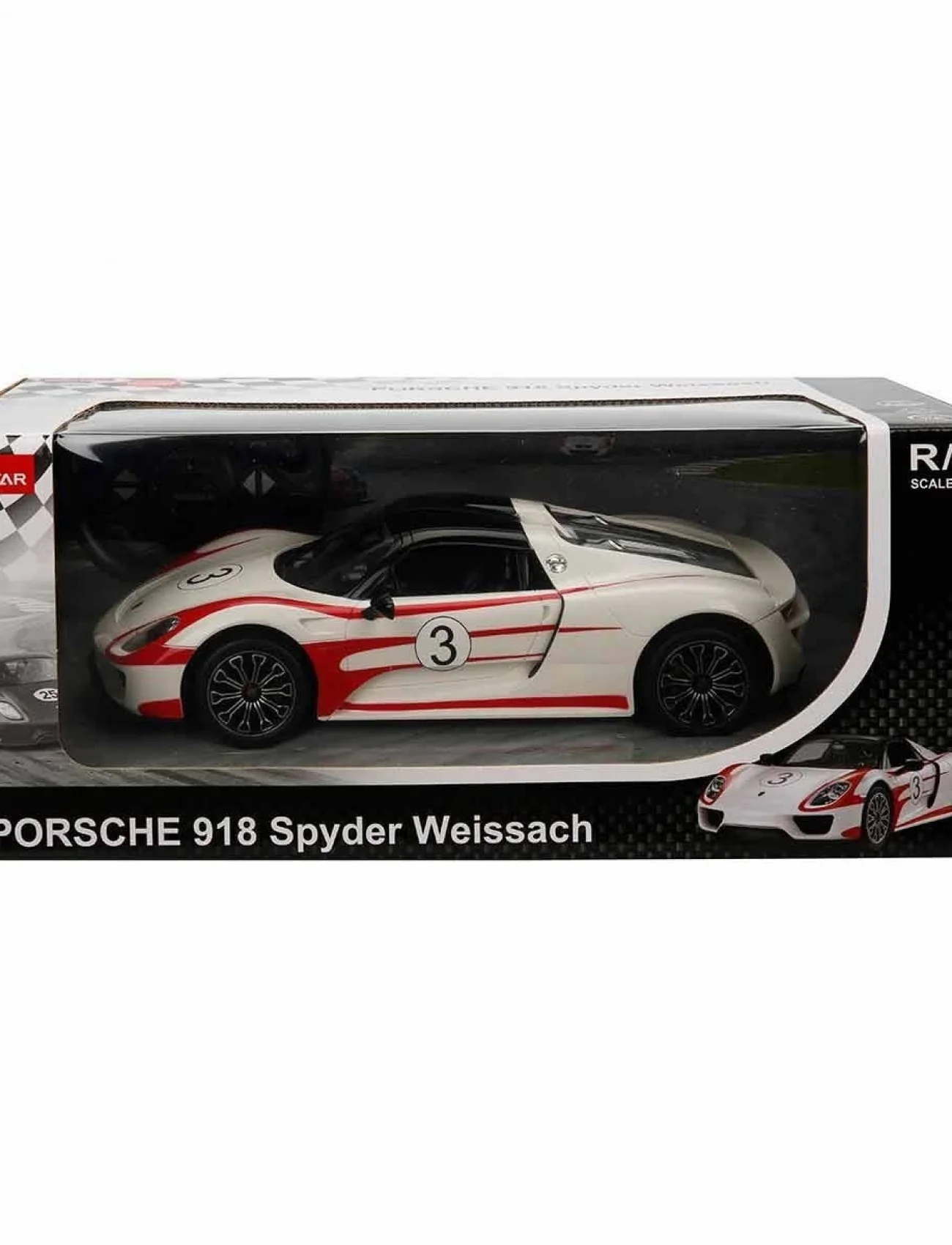 70710 1:14 Uzaktan Kumandalı Porsche 918 Spyder Weissach Işıklı Araba 32 cm