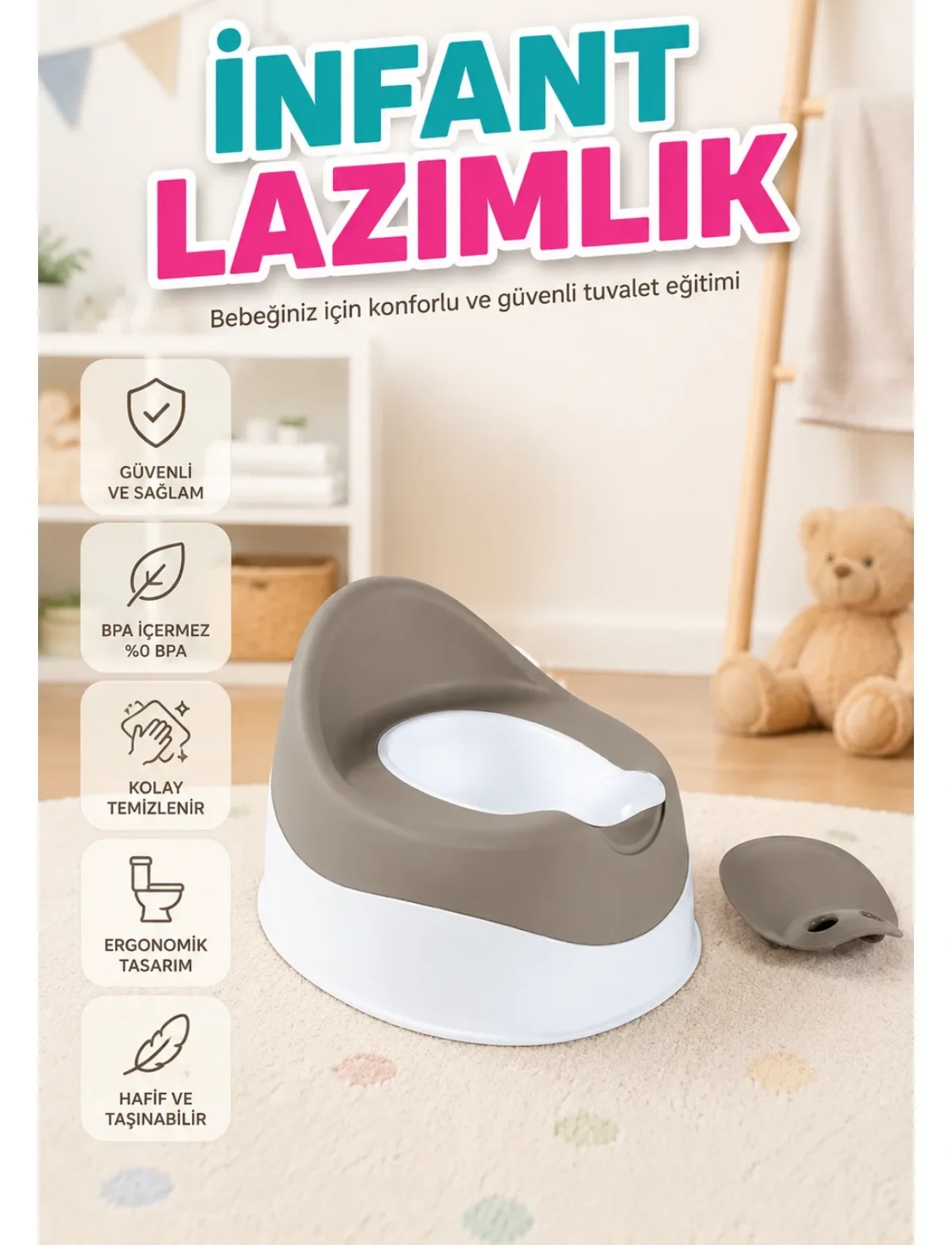 7193 Infant Lazımlık Stone Gri -Dolu Oyuncak