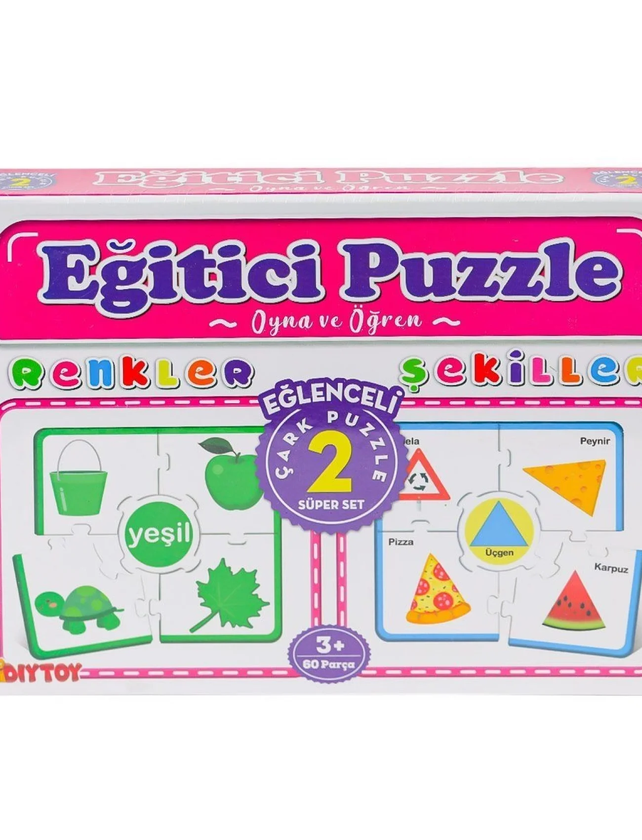 7194 Çark Puzzle Renkler Şekiller -Dıytoy