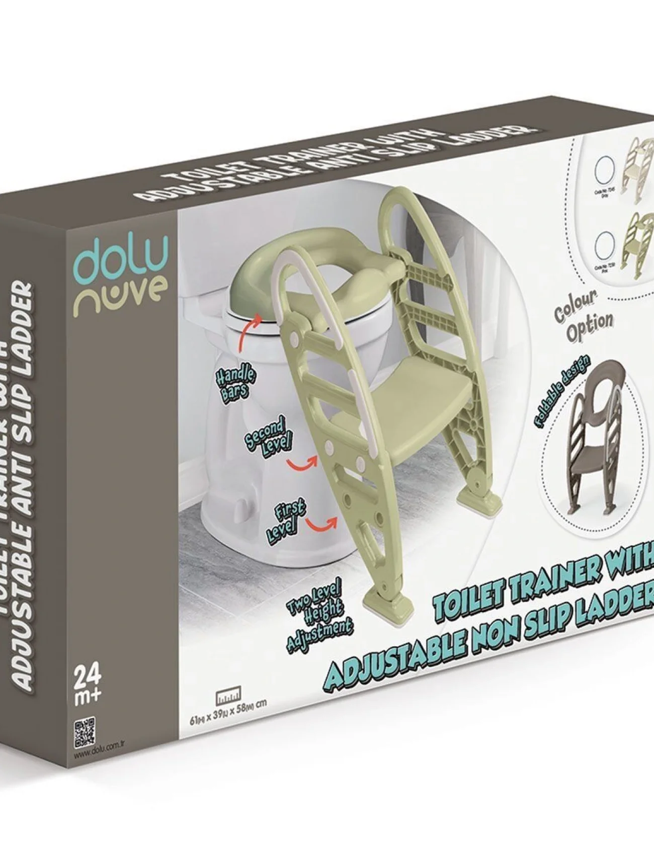 7242 Kaymaz Ayarlı Merdiven Klozet Adaptörü Eco Yeşil -Dolu Oyuncak