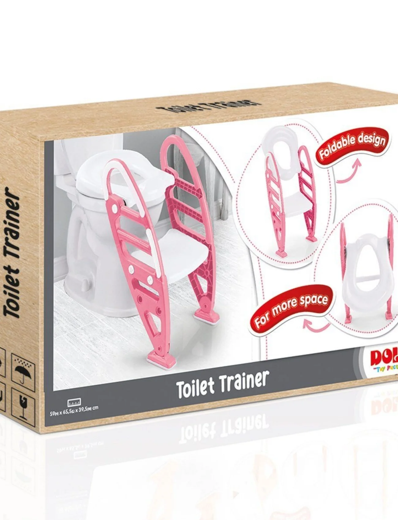 7250 Kaymaz Ayarlı Merdivenli Tuvalet Pembe -Dolu