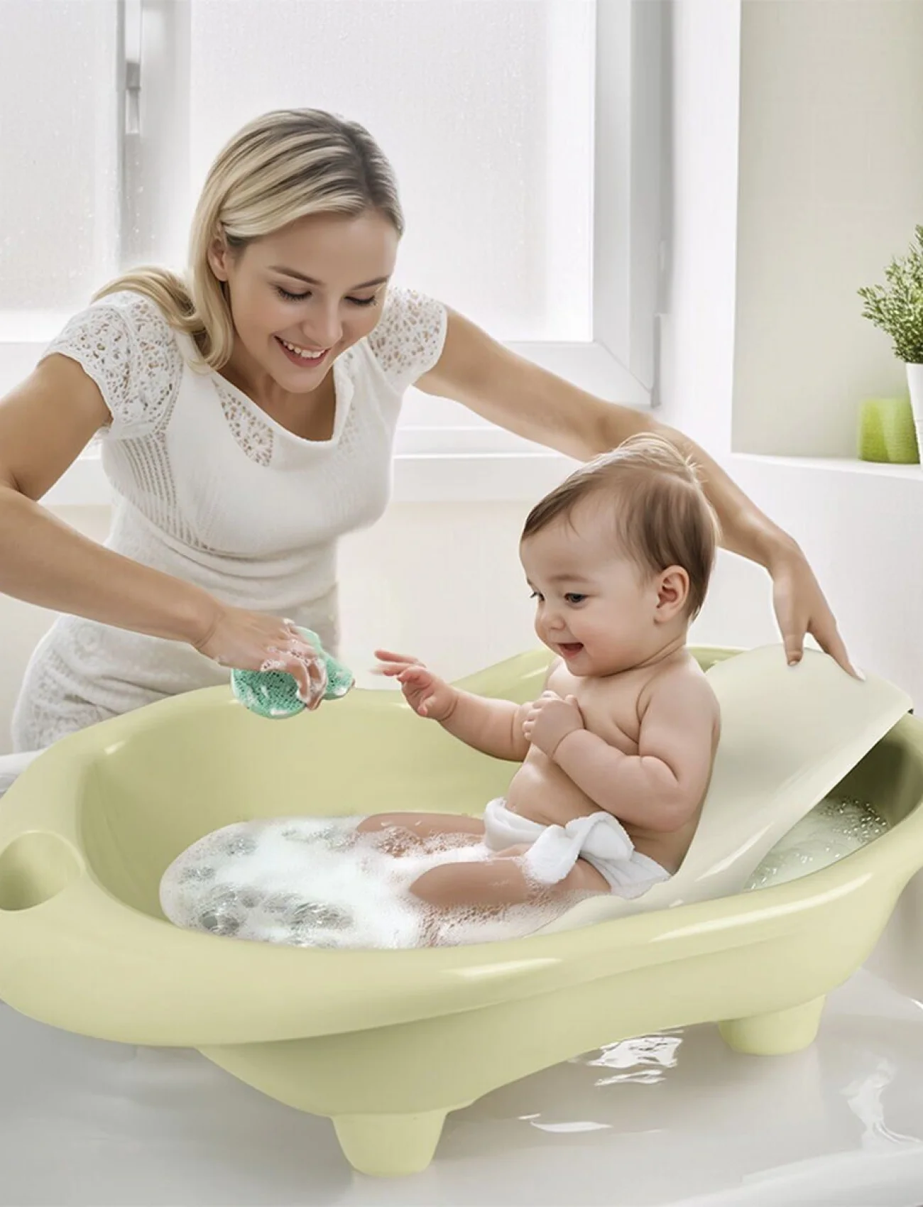 7269 HIPPO BEBEK YIKAMA KÜVETİ VE DESTEĞİ ECO YEŞİL