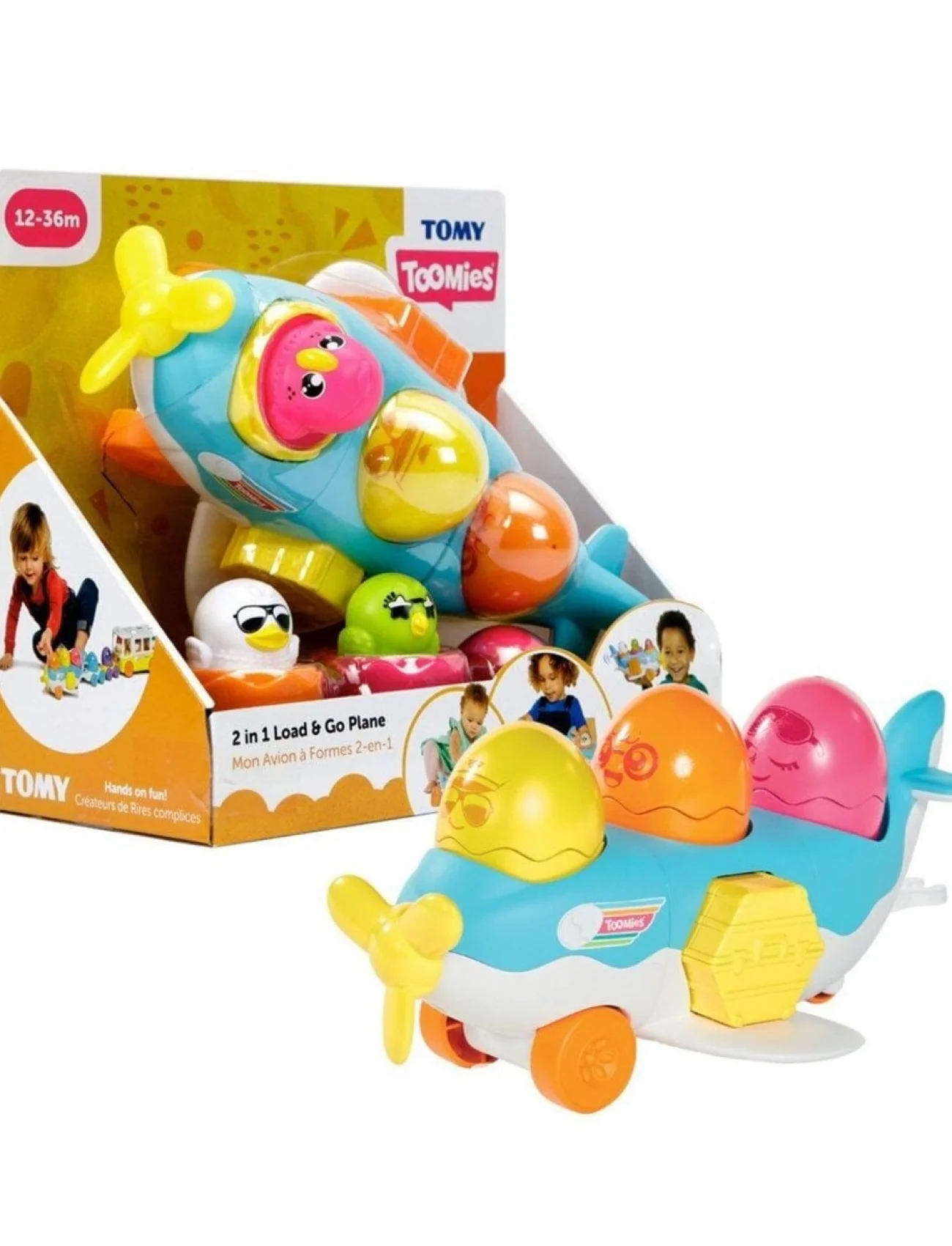 73147 Tomy - 2si1 arada Uçak ve Saklambaçlı Yumurtalar 12-36 ay