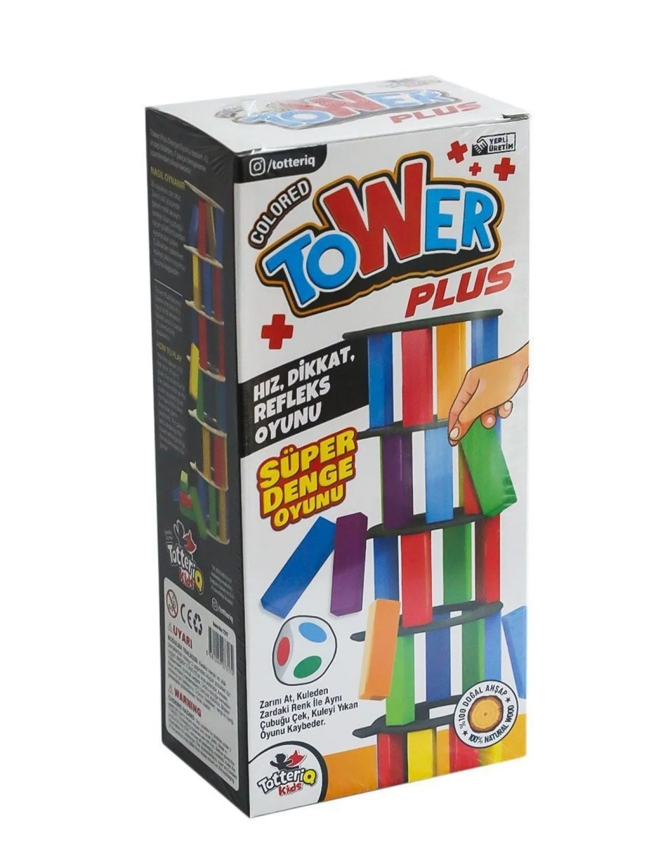 7317 Renkli Plus Tower Süper Denge Oyunu 54 Adet -Totteriq