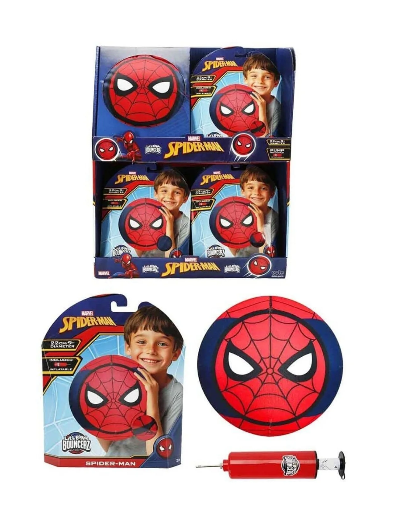 73298 SUN-EOL-PELUŞ LITTLE BIGGIES BOUNCERZ READY TO BOUNCE SPIDERMAN SMAN 9D